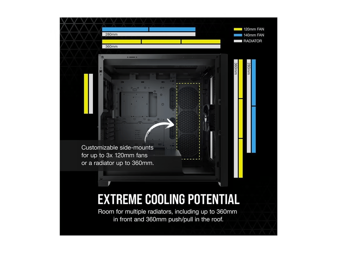 Corsair 5000D Airflow Tempered Glass Mid-Tower ATX PC Case, Black