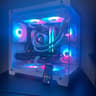 White 1080p/1440p Gaming PC – Liquid Cooled & High FPS