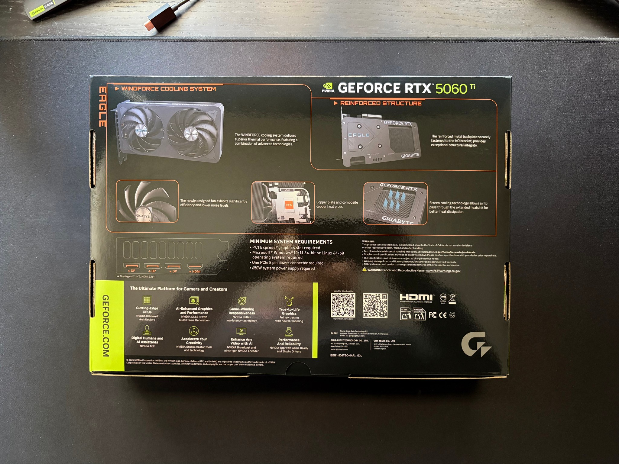 GIGABYTE GeForce RTX 5060 Ti EAGLE OC 16GB