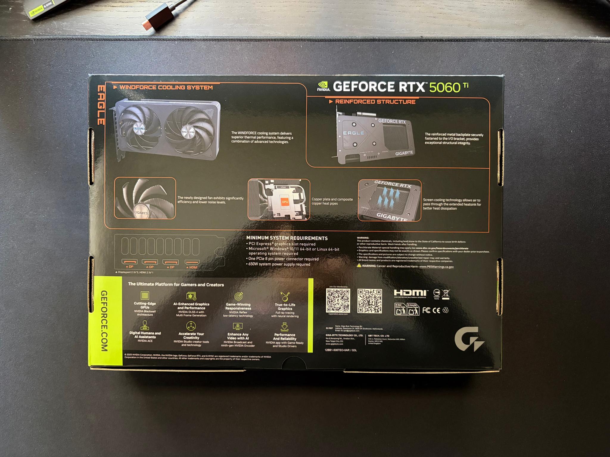 GIGABYTE GeForce RTX 5060 Ti EAGLE OC 16GB