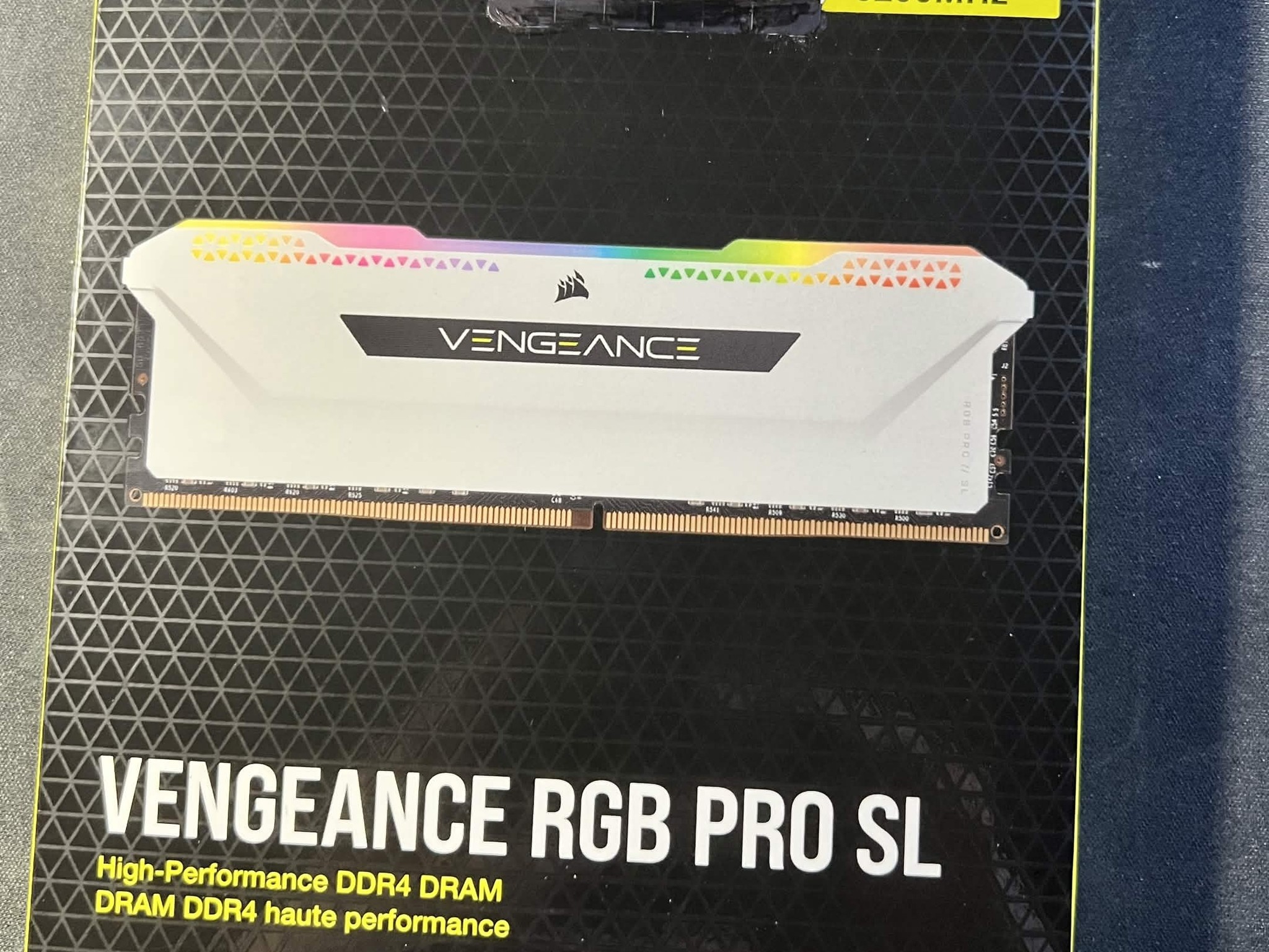 Corsair Vengeance RGB Pro SL 16GB (2x8GB) DDR4 DRAM 3200MHz C16 Memory Kit – White