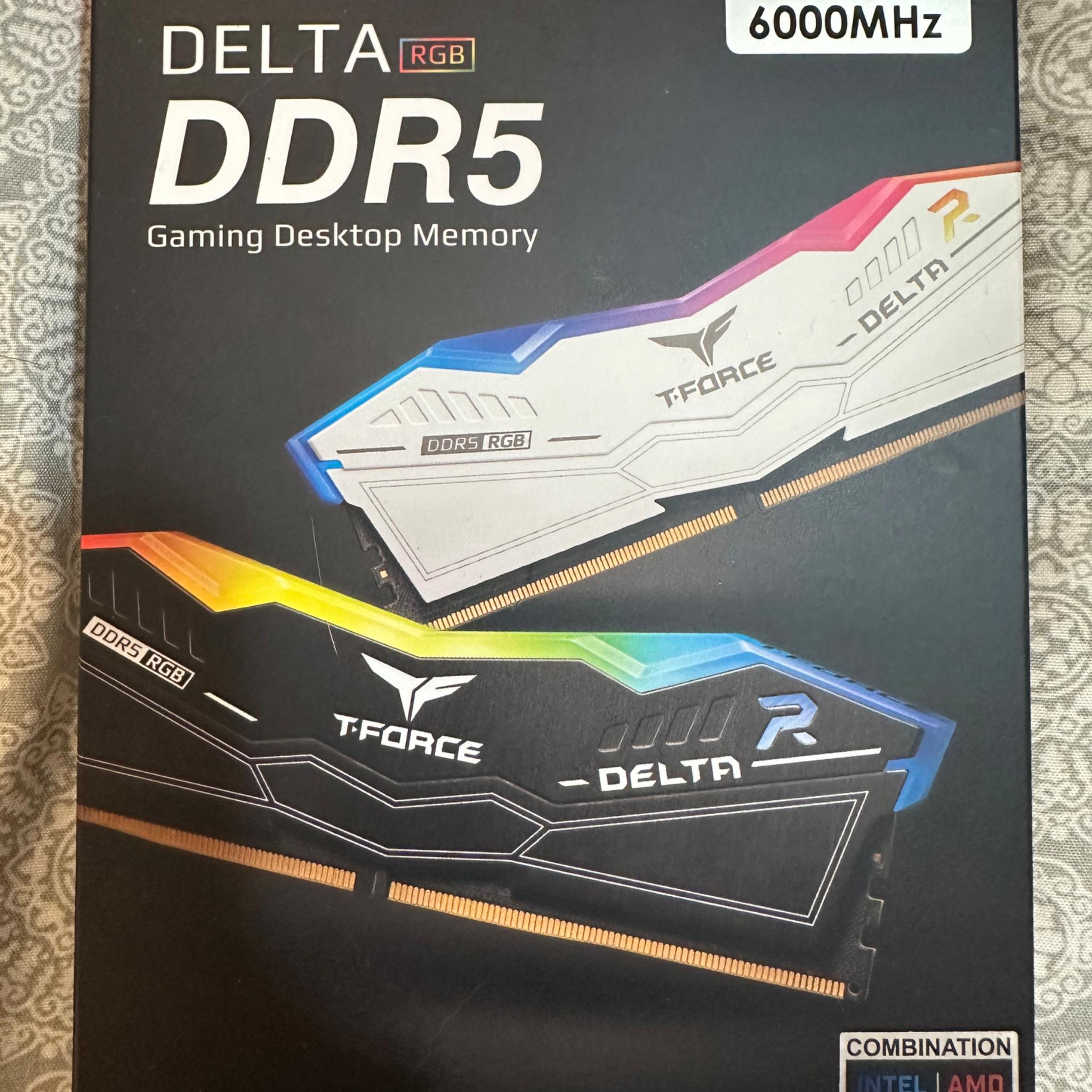 TEAMGROUP T-Force Delta RGB 16GB (2 x 8GB) DDR5-6000 RAM (White)