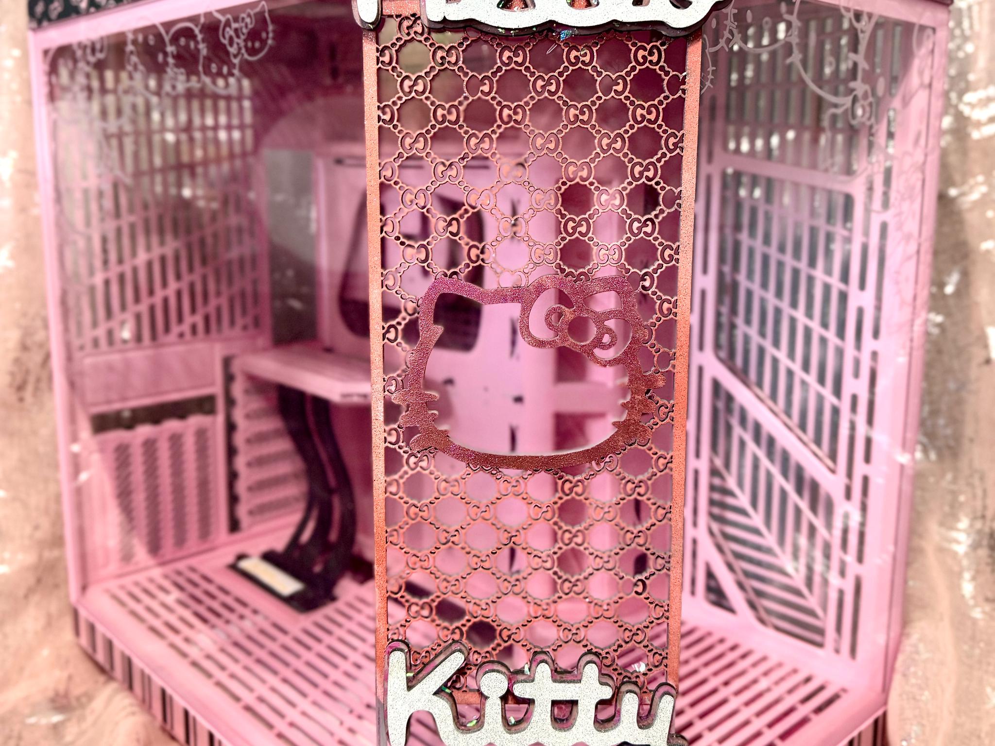 Spectral Kitty Custom PC Case - Hyte Y70 Strawberry