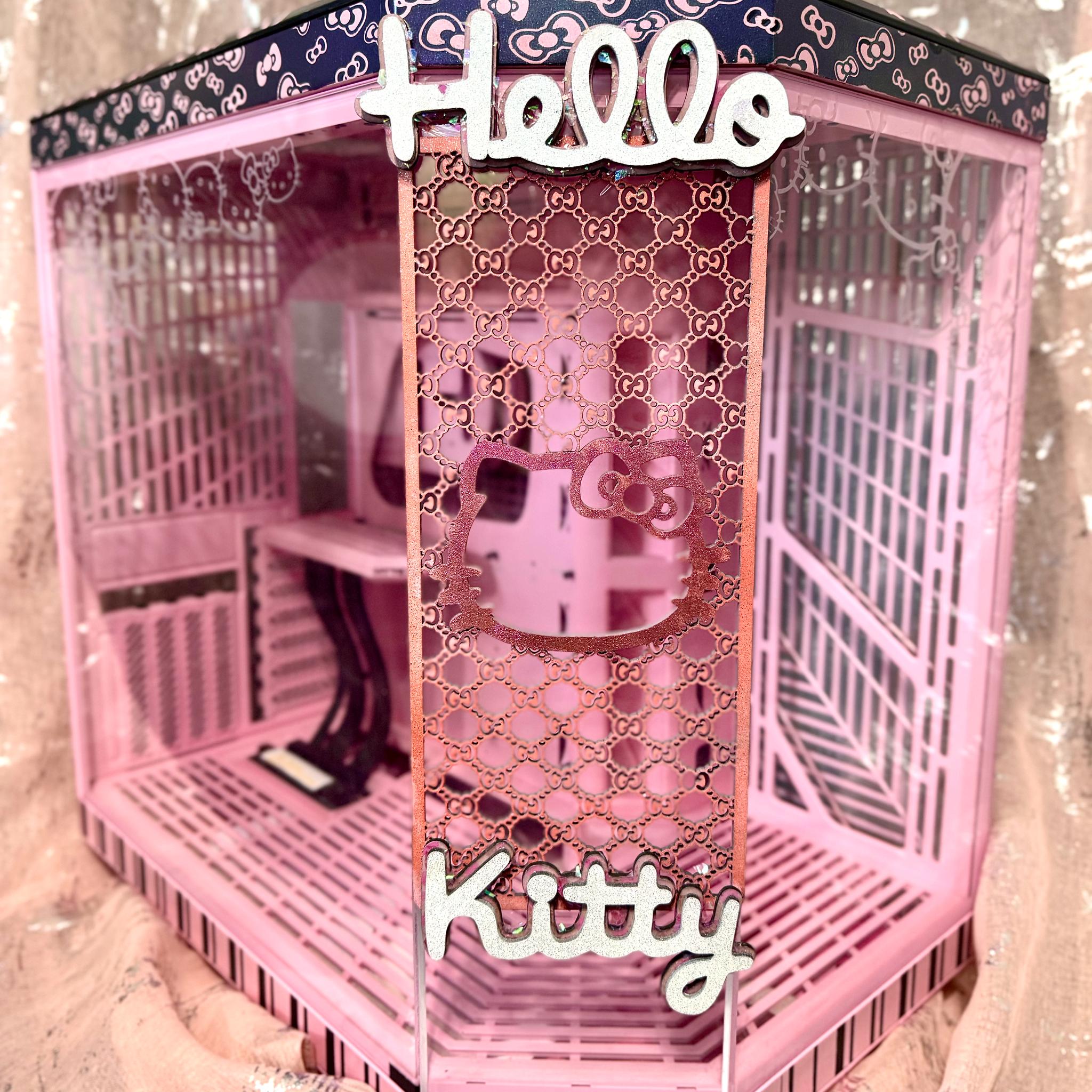 Spectral Kitty Custom PC Case - Hyte Y70 Strawberry