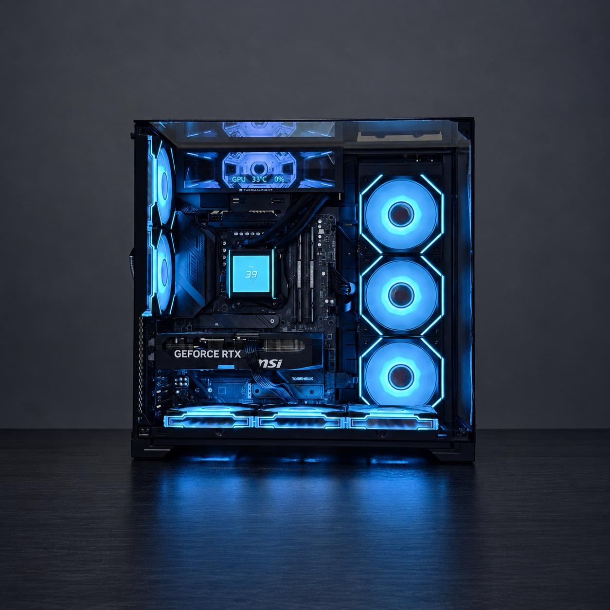 ⭐️ Ryzen 7 9800X3D + RTX 5070 ⭐️ Dual LCD • Liquid-Cooled Gaming PC • 32GB / 2TB