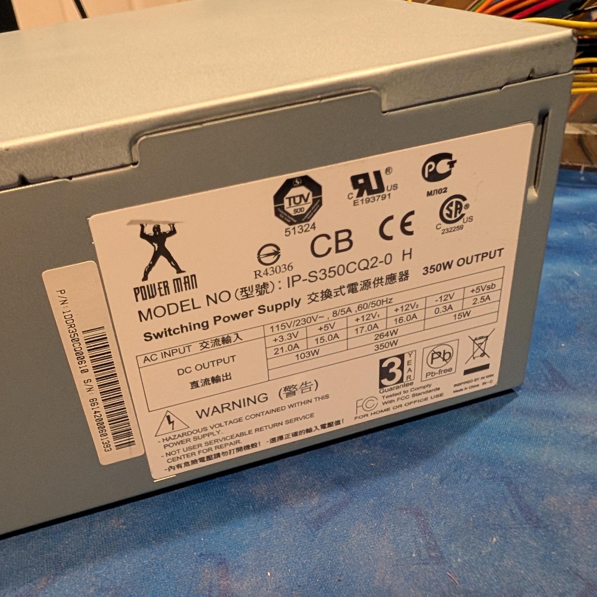 350W " powerman" PSU