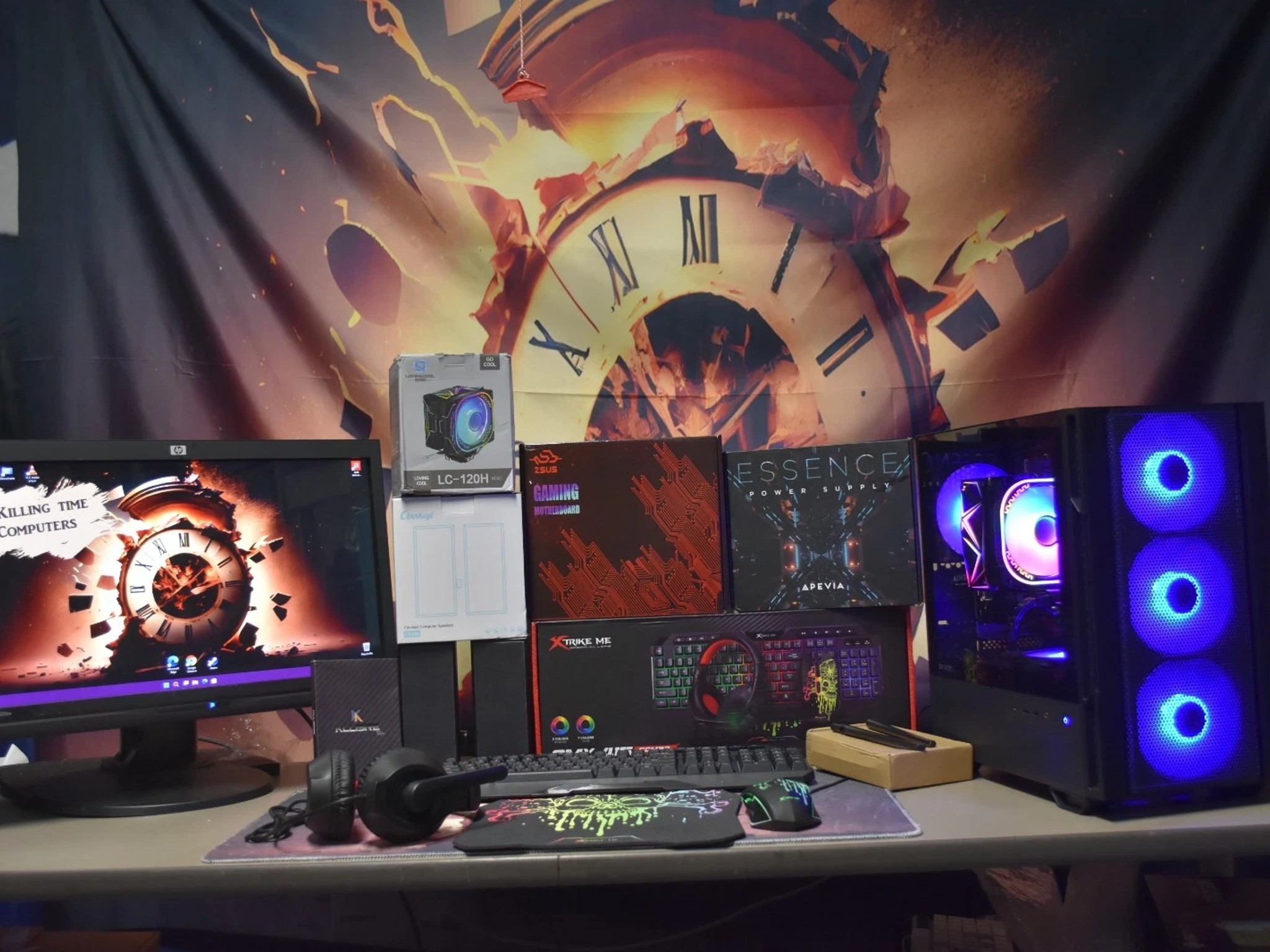 Gaming PC Intel XEON 1650 6 CORES ram 16GB GPU RX5500XT 8GB 512 GB NVME+ 500 GB HHD+ Extras