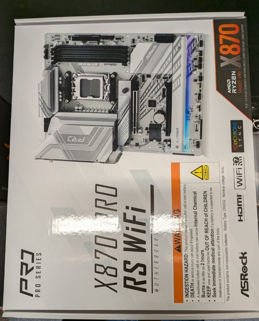 Ryzen 7800x3d with AsRock X870 motherboard