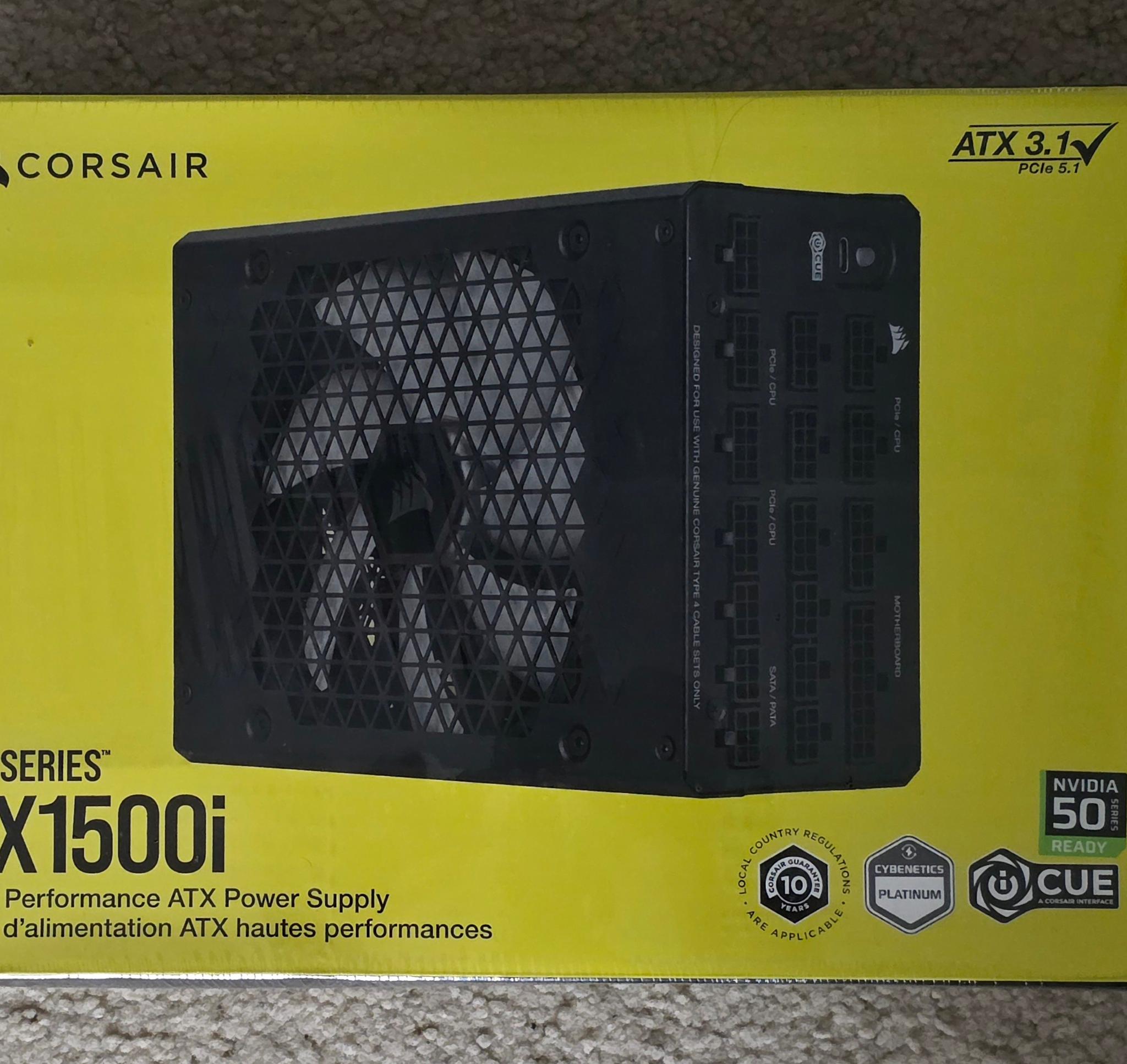 Corsair HX1500i 1500W ATX 3.1 80+ Platinum Fully Modular Power Supply Brand New Sealed
