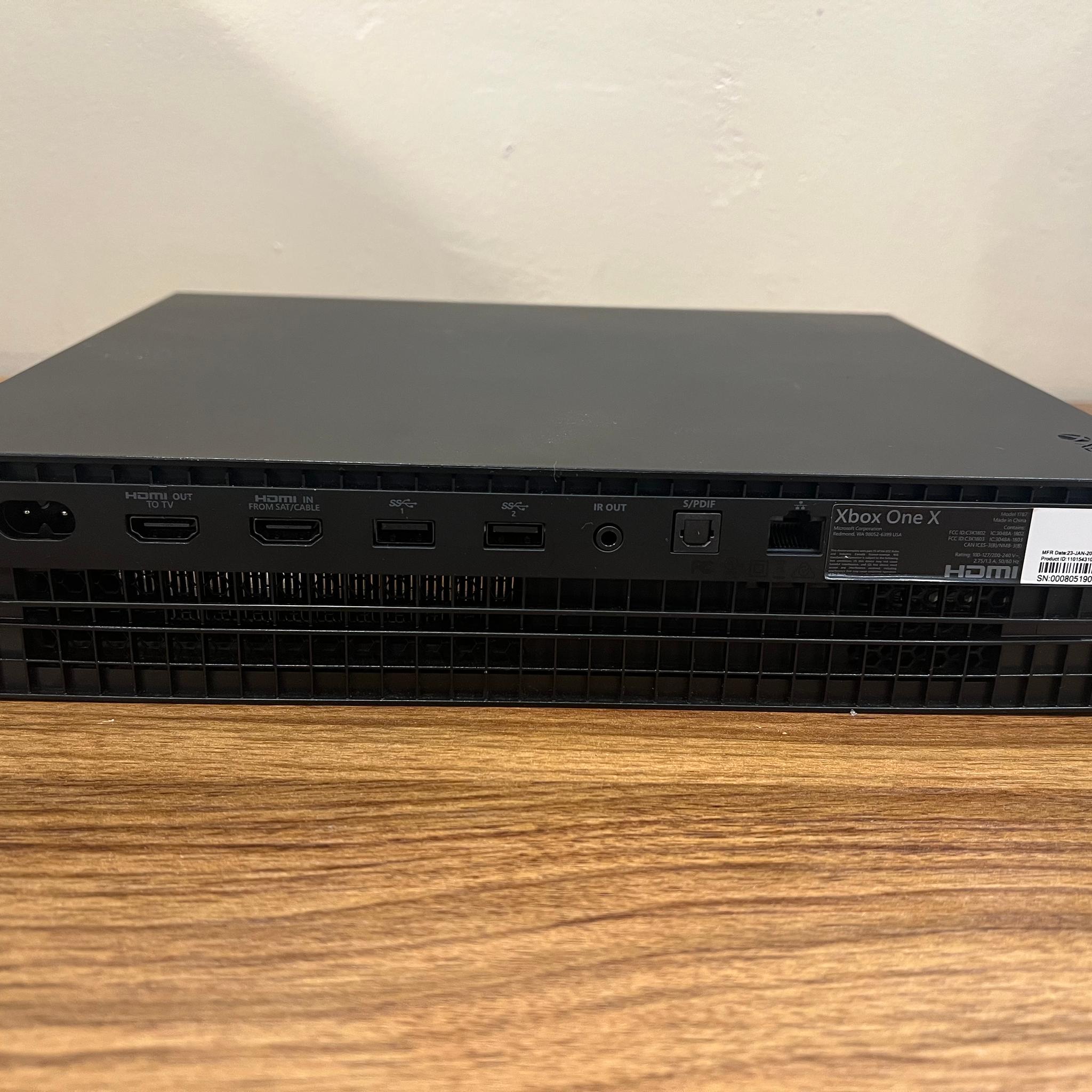 Xbox One X 1TB Disk Edition | Comes with Power and HDMI cables | Black