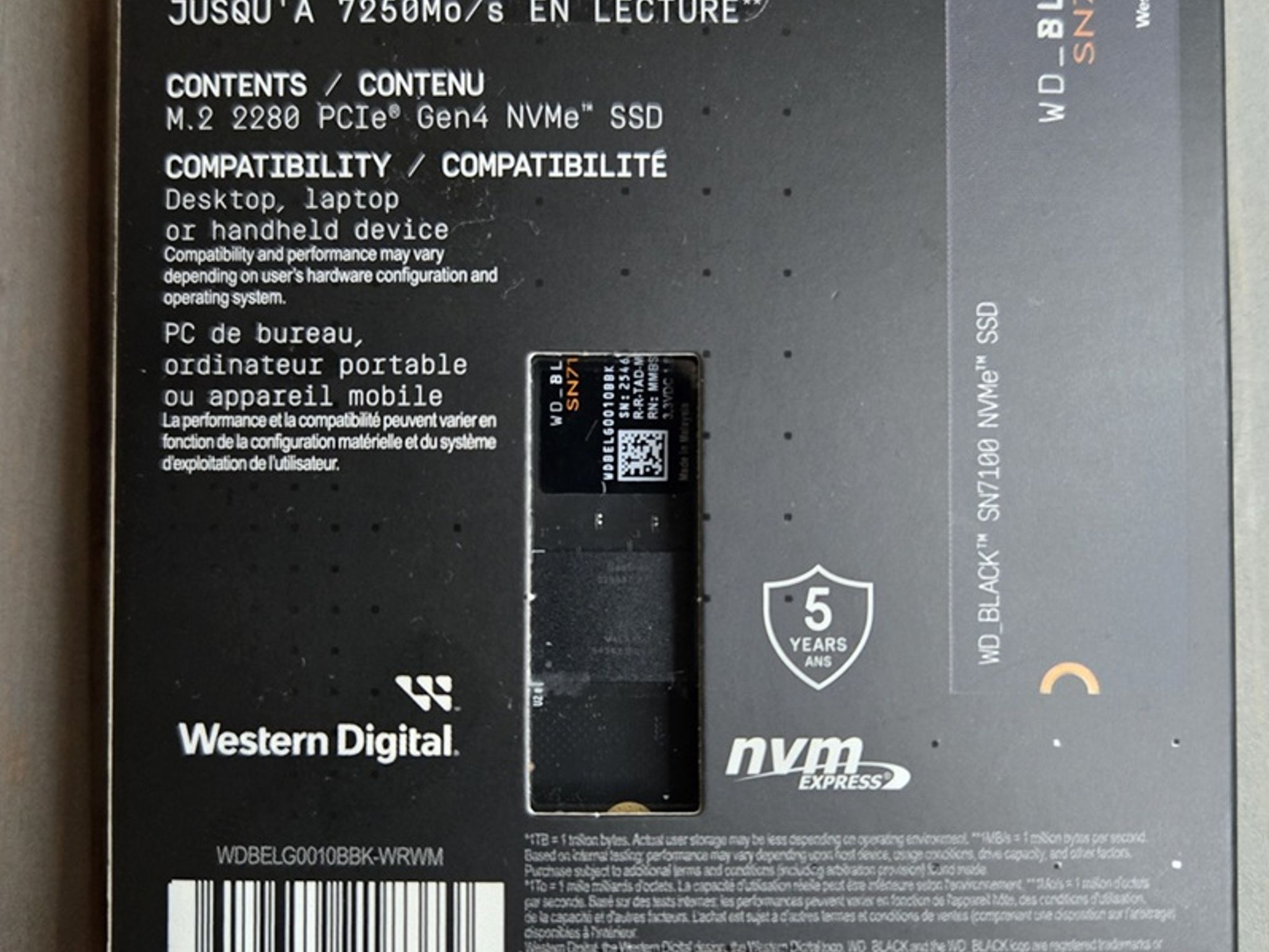 1Tb WD SN7100 New In Box