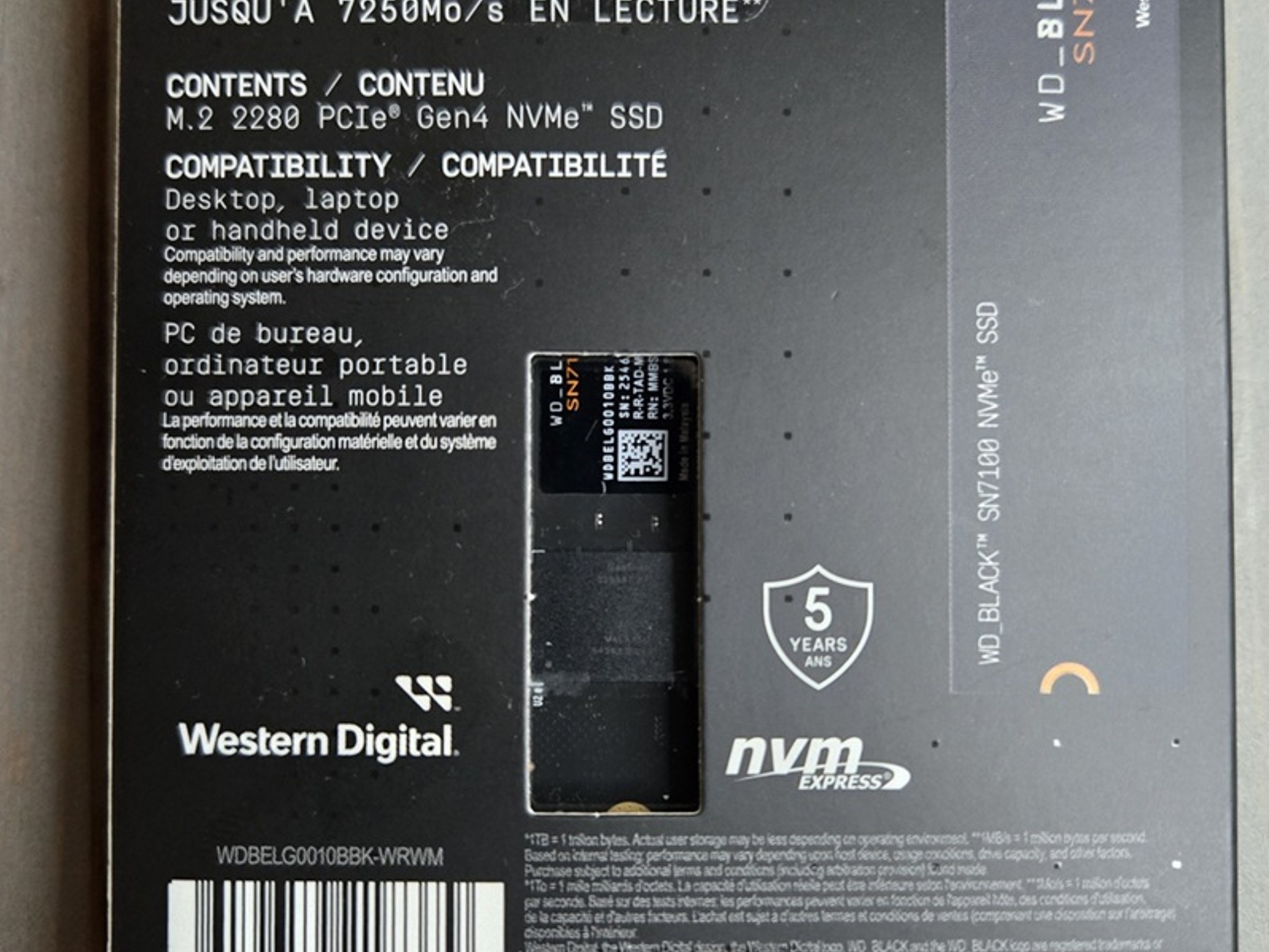 1Tb WD SN7100 New In Box