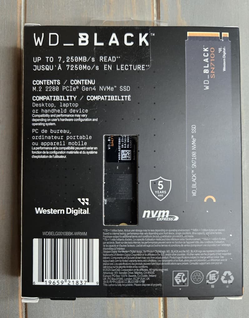 1Tb WD SN7100 New In Box