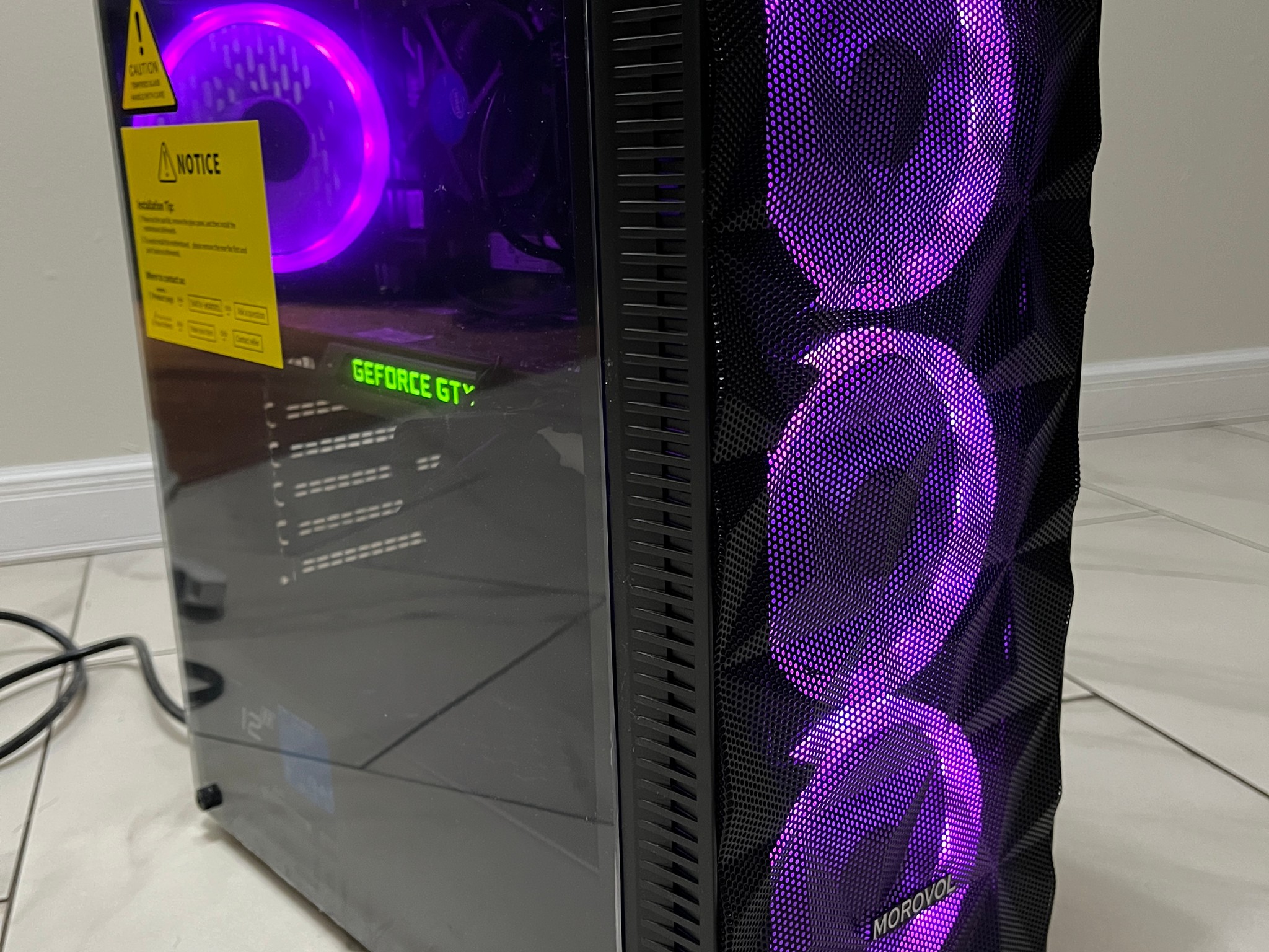 NVIDIA GTX 780 Ti, Intel Core i3-9100f, 16GB RAM, 870 GB Storage - RGB Gaming PC w/ Wi-Fi & BT