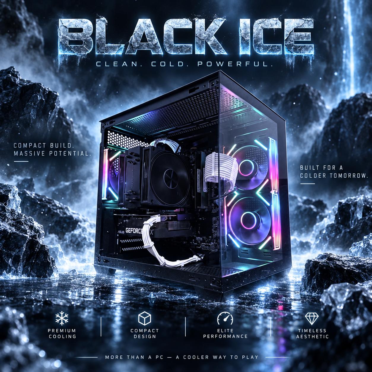 ⚫️"Black Ice"❄️ | 1440p Gaming | RTX 3060 12GB | i5 11400F | 16GB Ram | 1TB SSD | Free Shipping