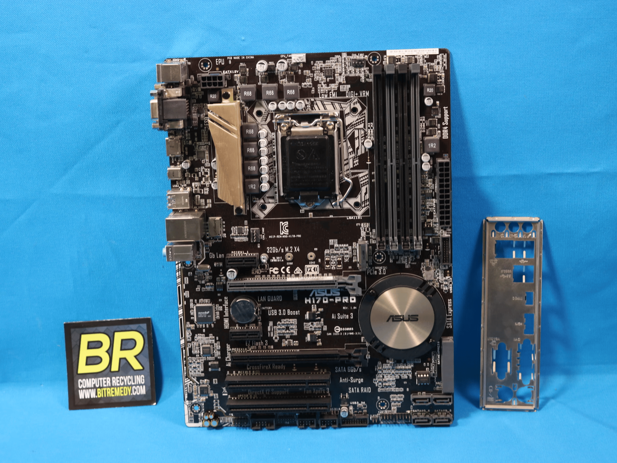 Asus H170-Pro REV. 1.04 Intel LGA1151/Socket H4 DDR4 ATX Desktop Motherboard & I/O Shield
