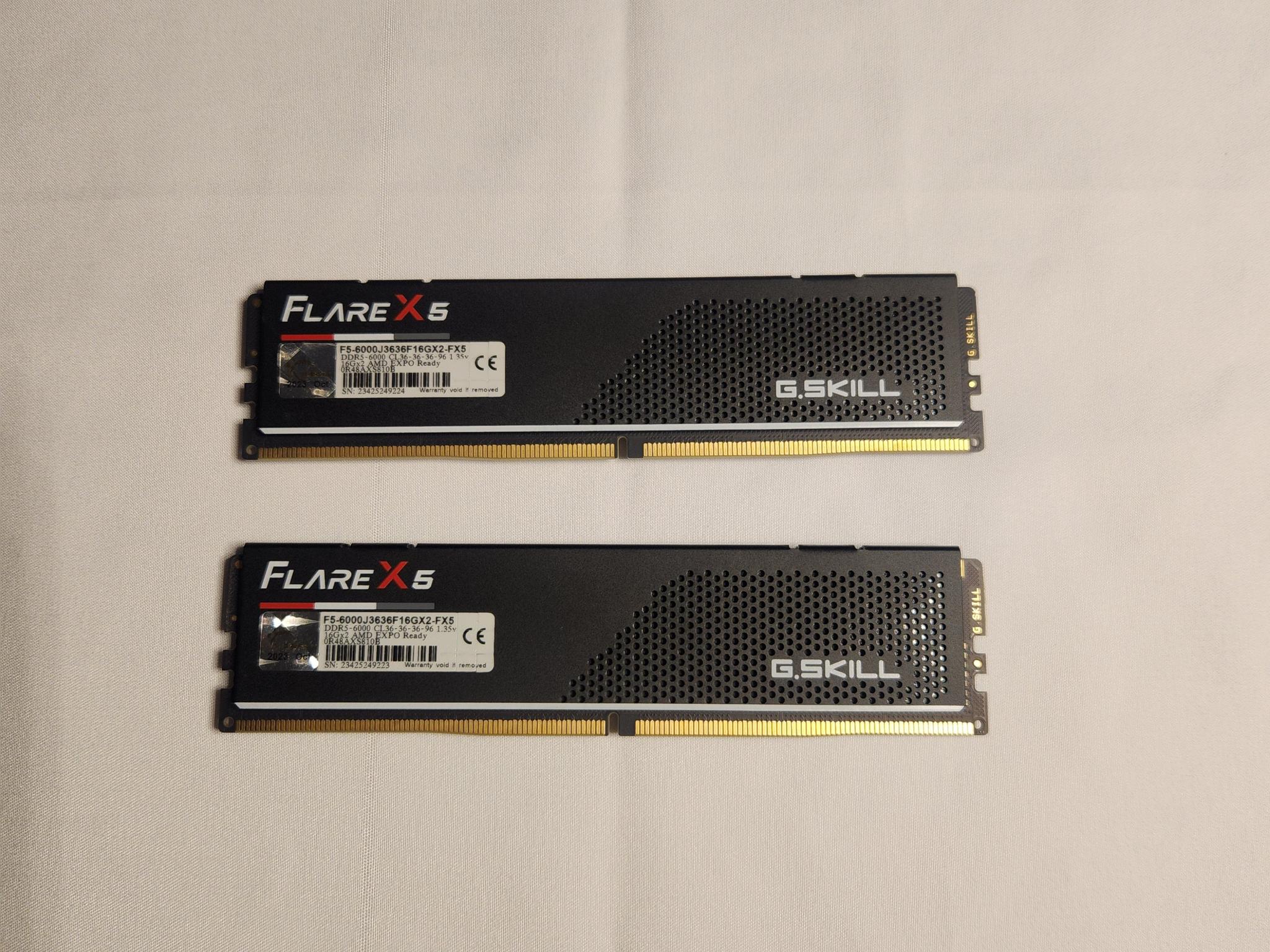 G.Skill FlareX5 RAM DDR5-6000 32GB (2x16GB) CL36 1.35V Intel XMP / AMD EXPO