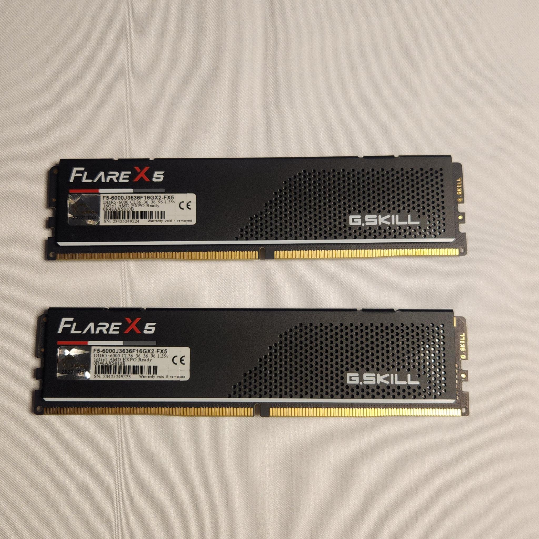 G.Skill FlareX5 RAM DDR5-6000 32GB (2x16GB) CL36 1.35V Intel XMP / AMD EXPO