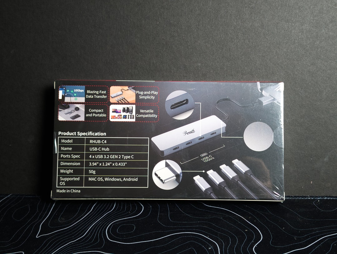 Rosewill 10Gbps 4-1 USB 3.2 Type C Splitter / USB Hub | Jawa