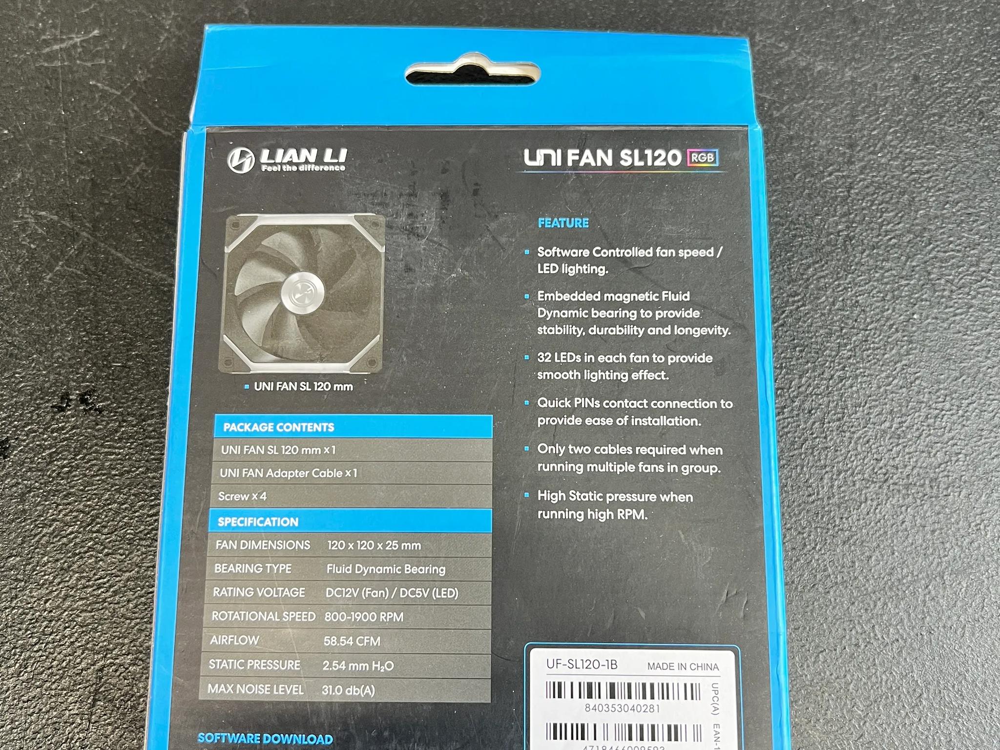 Lian Li SL120 V1 Uni Fan New in box