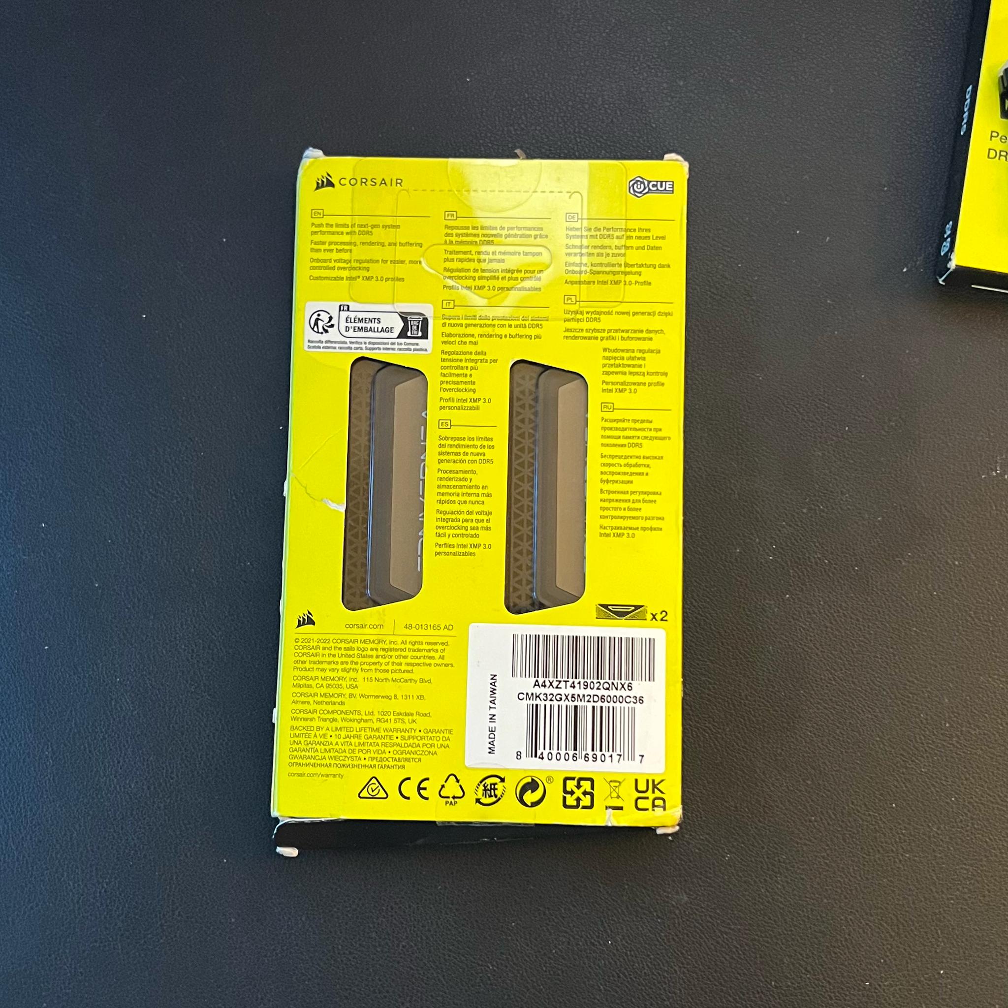 CORSAIR Vengeance 32GB (2 x 16GB) 6000 CL36 DDR5 Desktop RAM | Brand New