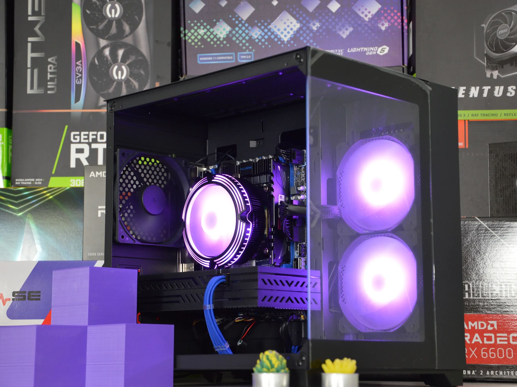 🔵⚫️| RX 580 8GB | INTEL XEON E5 2670 V3 | 16GB DDR4 RAM | 1TB NVME SSD | Midnight Ocean |