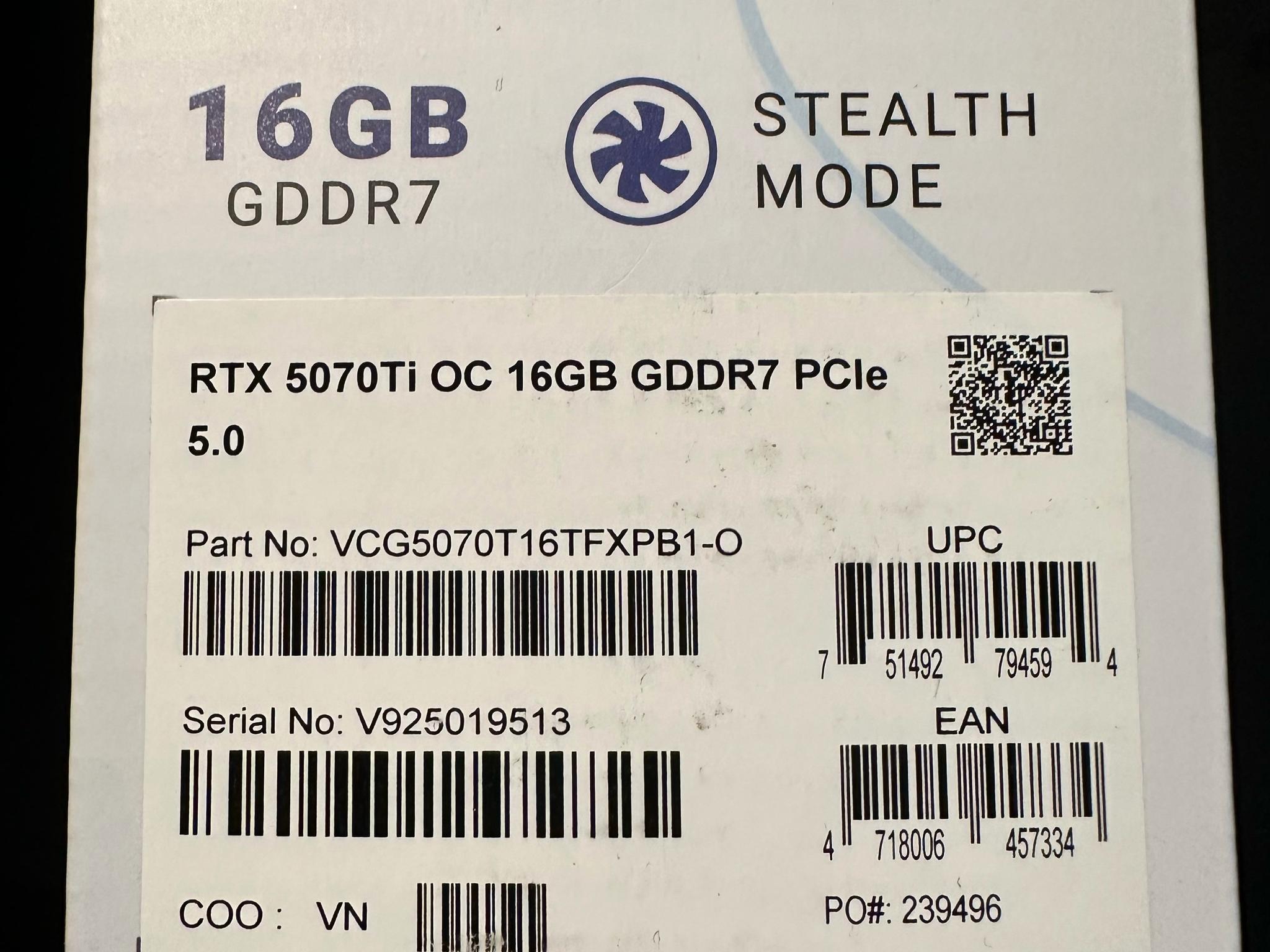 PNY GeForce RTX 5070 Ti OC Triple Fan