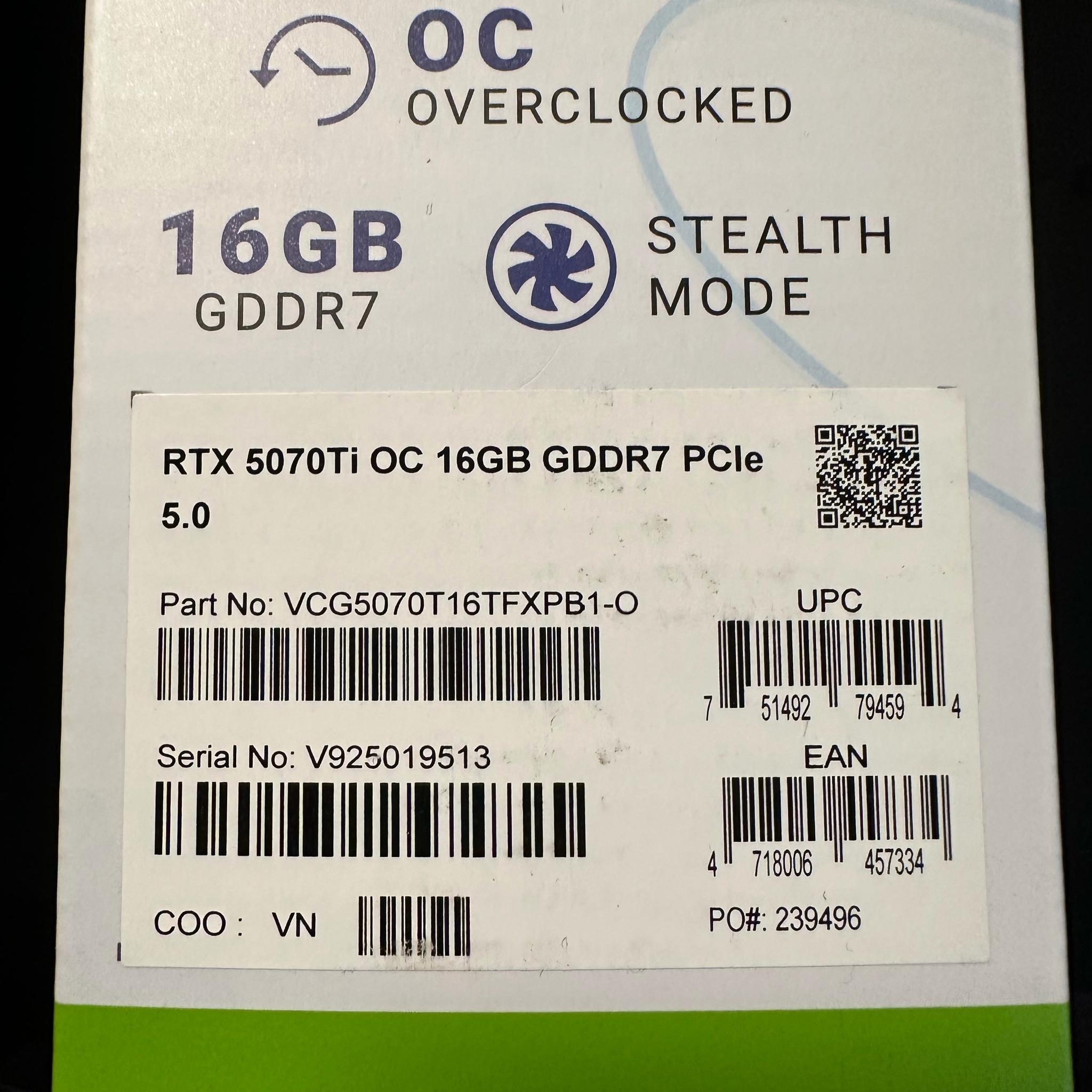 PNY GeForce RTX 5070 Ti OC Triple Fan
