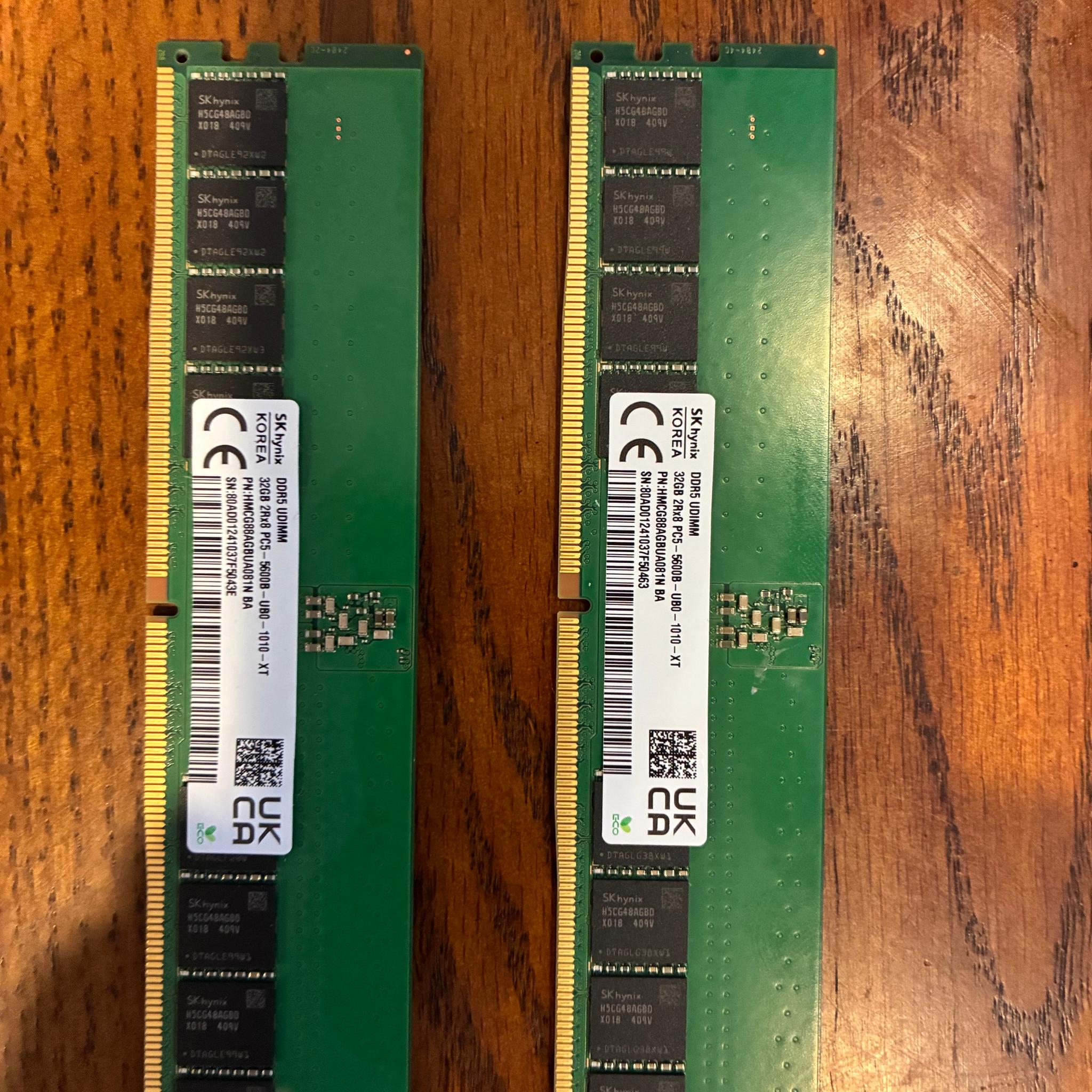 SK hynix 64GB DDR5-5600 RAM Kit 2x32GB Dell OEM – Tested