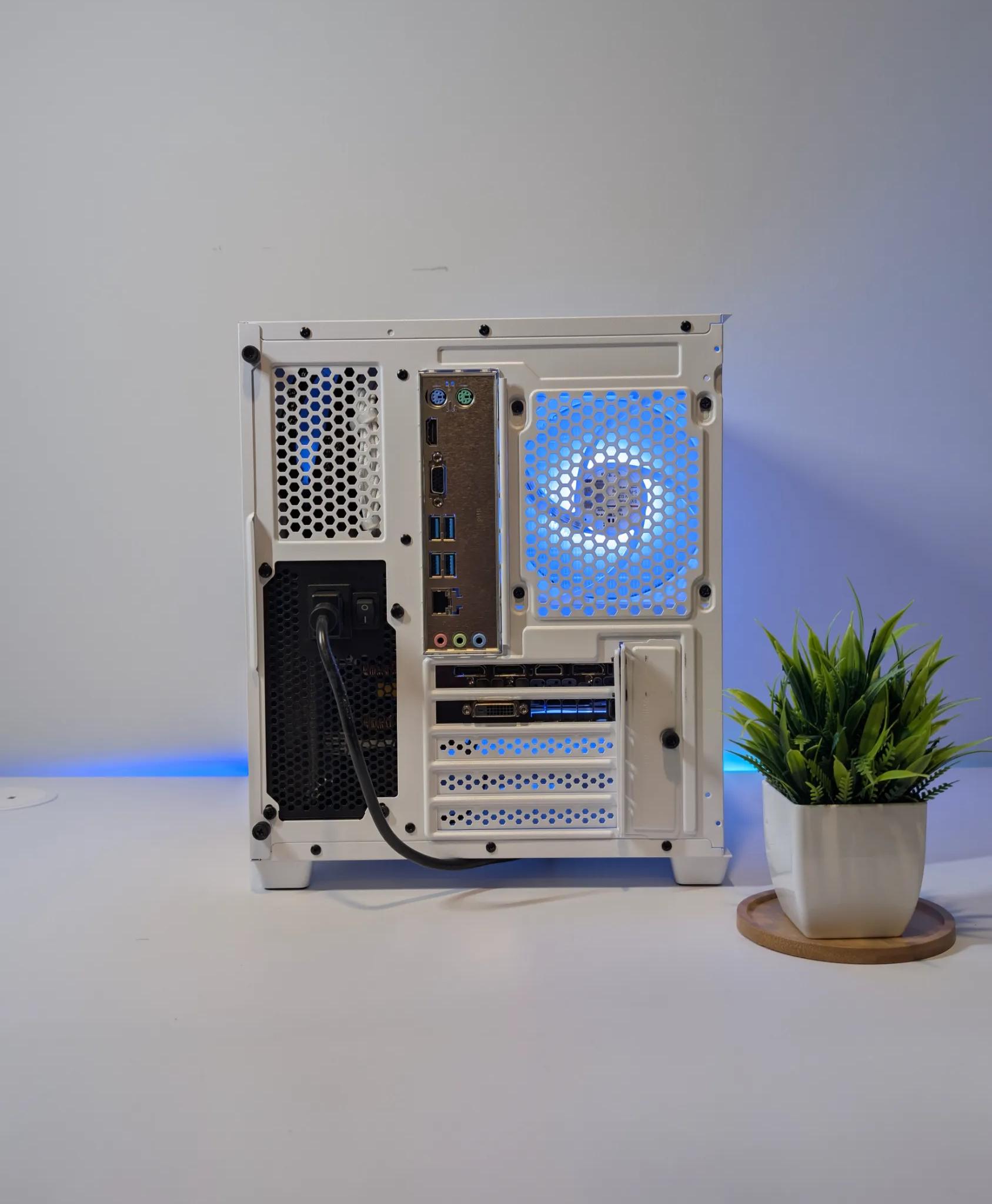 RYZEN 5 | GTX 1080 EVGA FTW2 | 16GB RAM | 500GB 4X4 NVME SSD | WINDOWS 11 PRO | WHITE GAMING PC