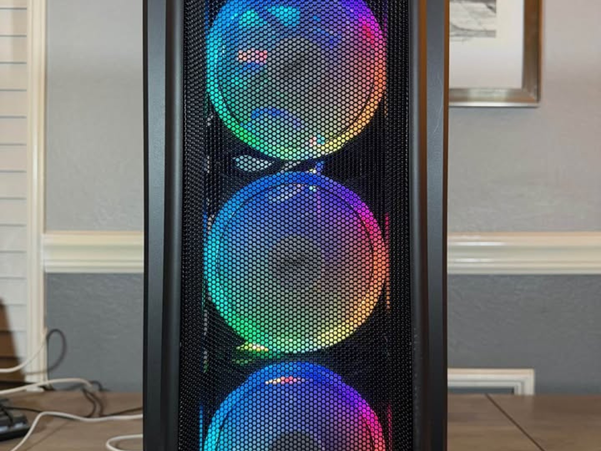 Awesome Black Custom 1080p Ultra Gaming PC: RTX 5060, 1Tb NVMe, 16GB DDR4, AIO, 8 Case Fans