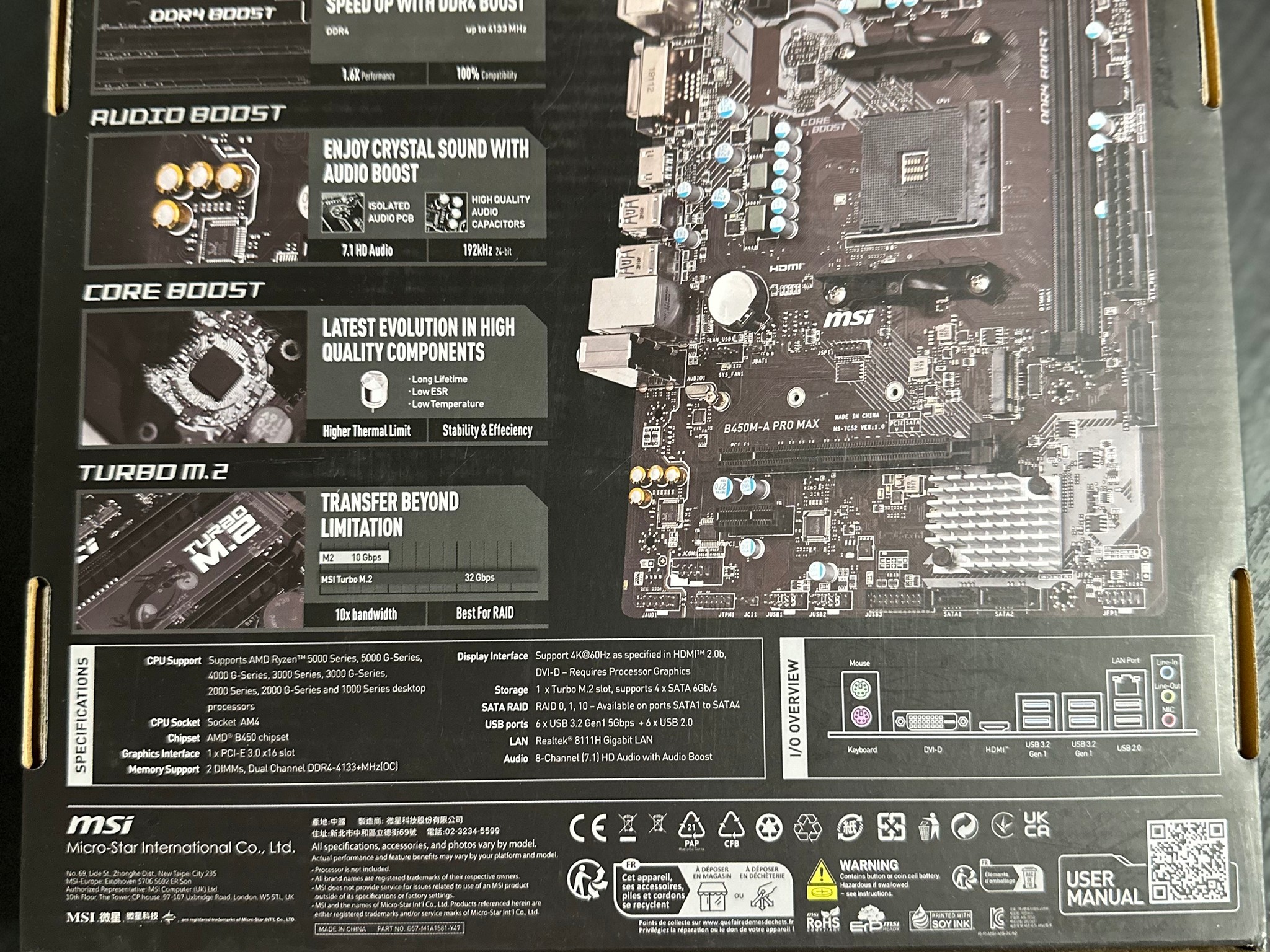MSI B450M-A Pro Max - AM4 Motherboard