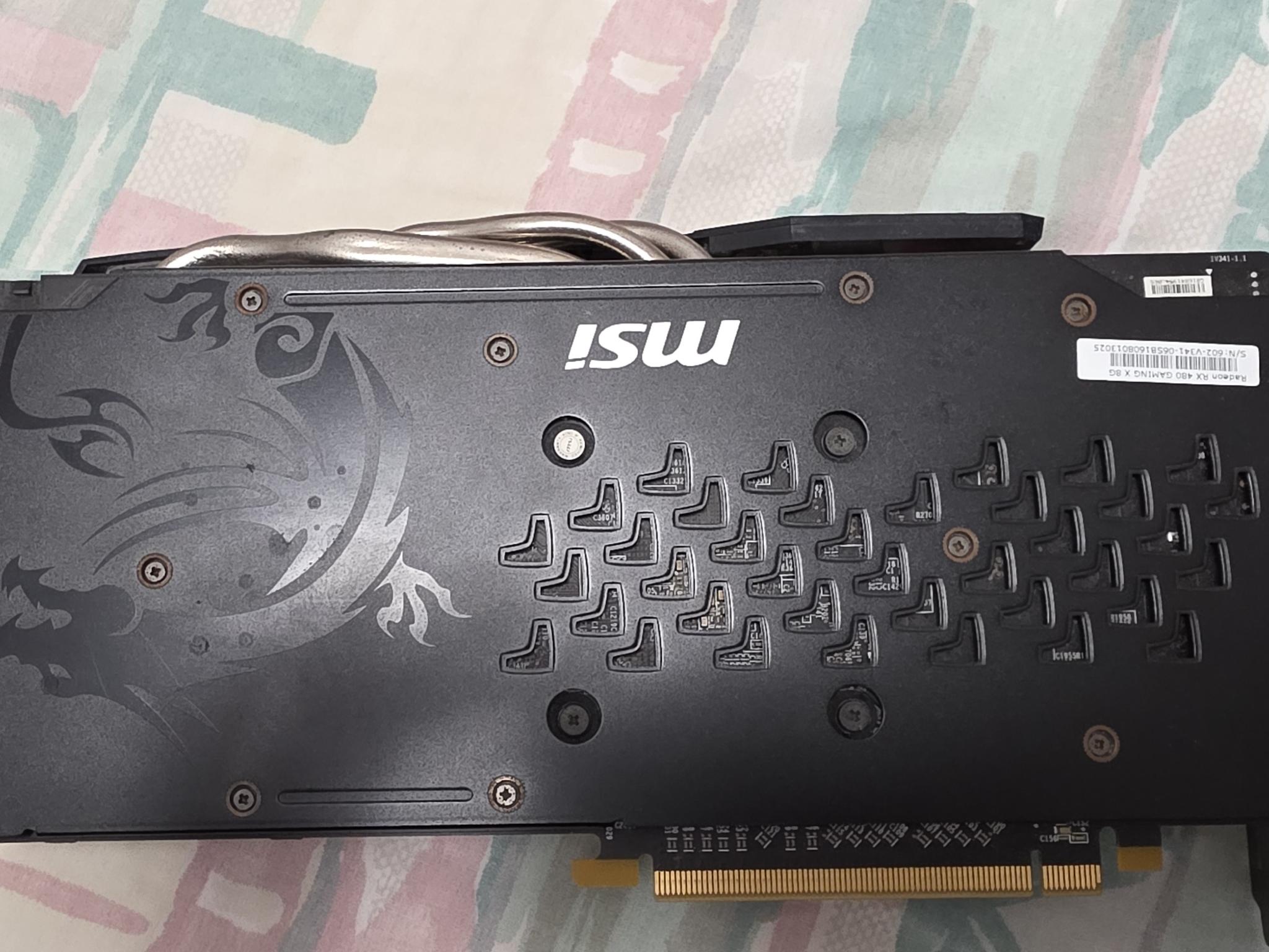 MSI Radeon RX 480 GAMING X 8GB G816841954-06S [FOR PARTS NOT WORKING]
