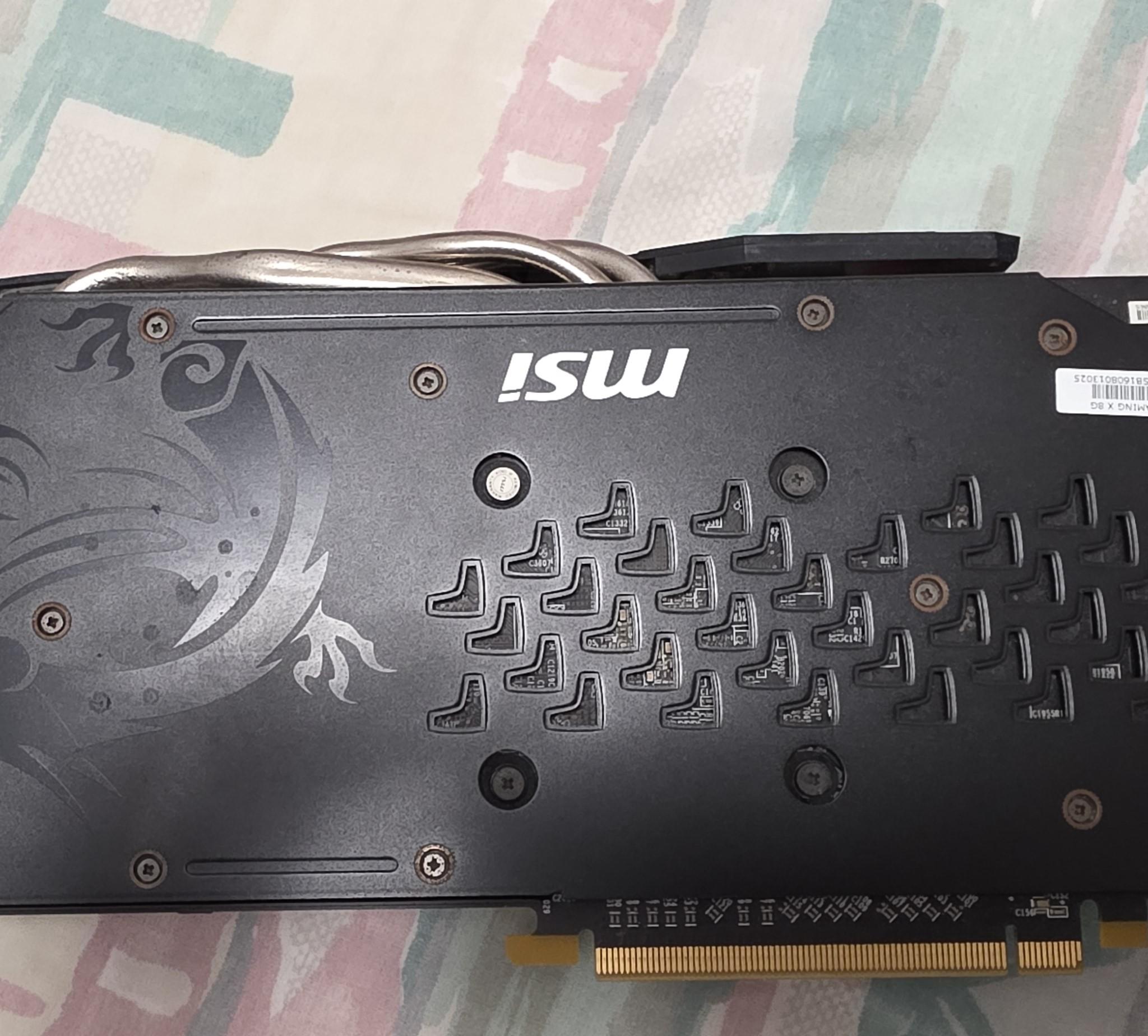 MSI Radeon RX 480 GAMING X 8GB G816841954-06S [FOR PARTS NOT WORKING]