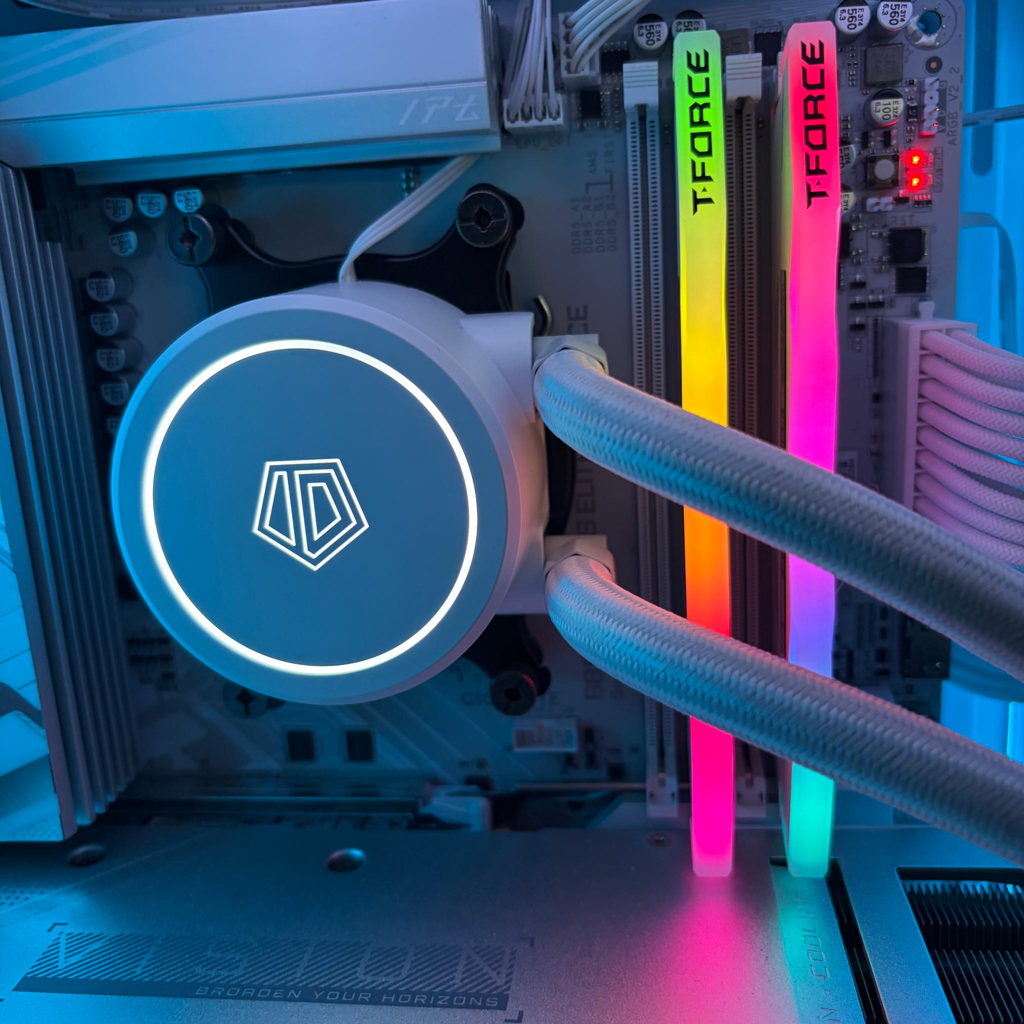 🤍 White Vision Build | Ryzen 5 7600 + RTX 3060 Ti Gaming PC 🤍