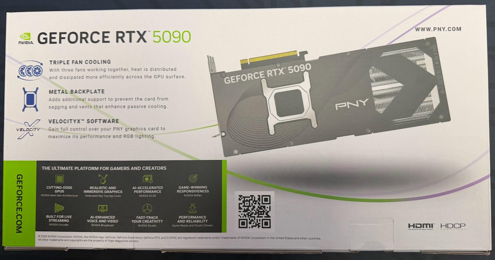 PNY GeForce RTX 5090 Overclocked Triple Fan