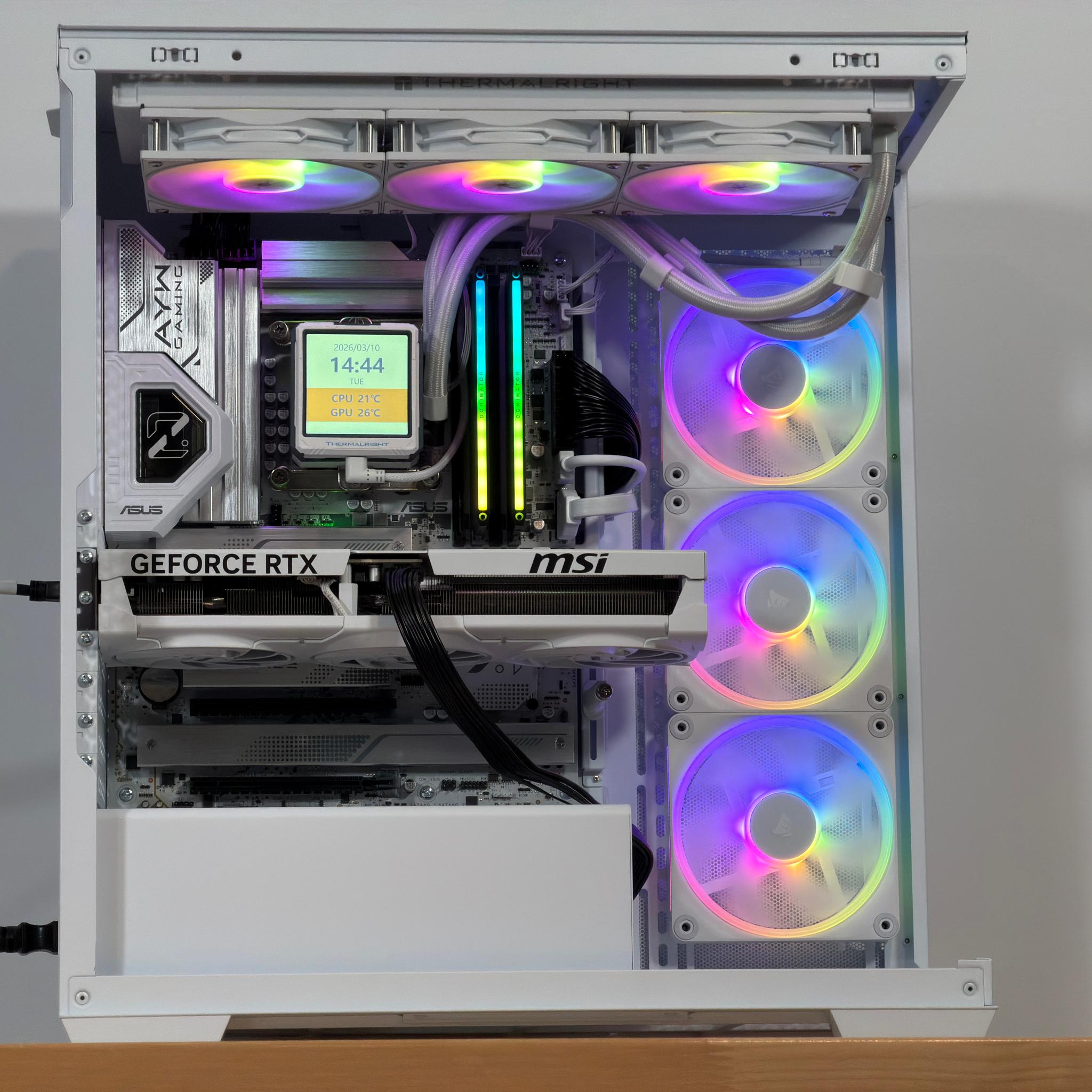 White RTX 5080 Intel Core Ultra 7 265kf Gaming PC