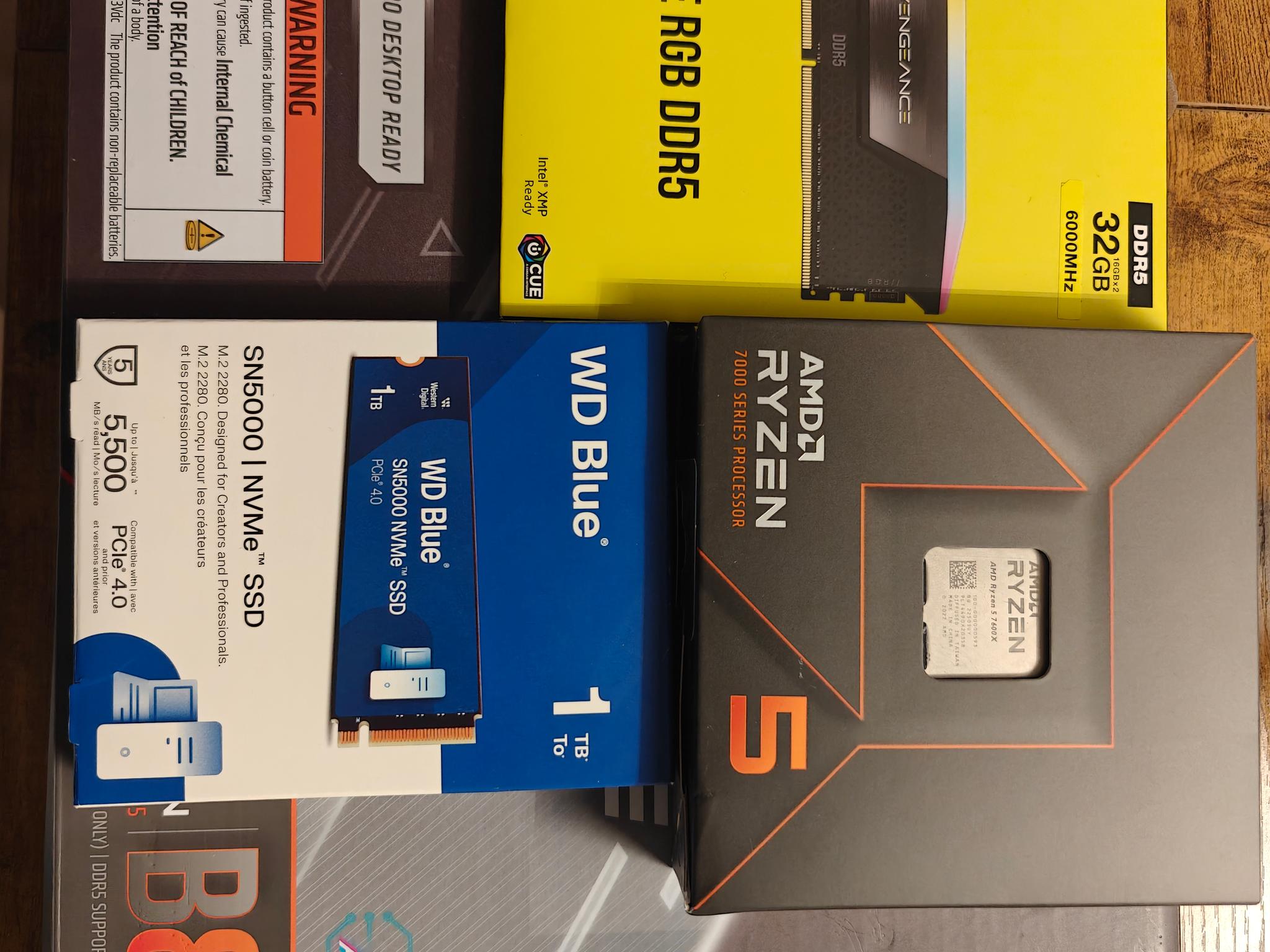 High-End AM5 PC Bundle - Ryzen 7600X, B850 WiFi, 32GB RGB RAM, 1TB Gen 4 SSD