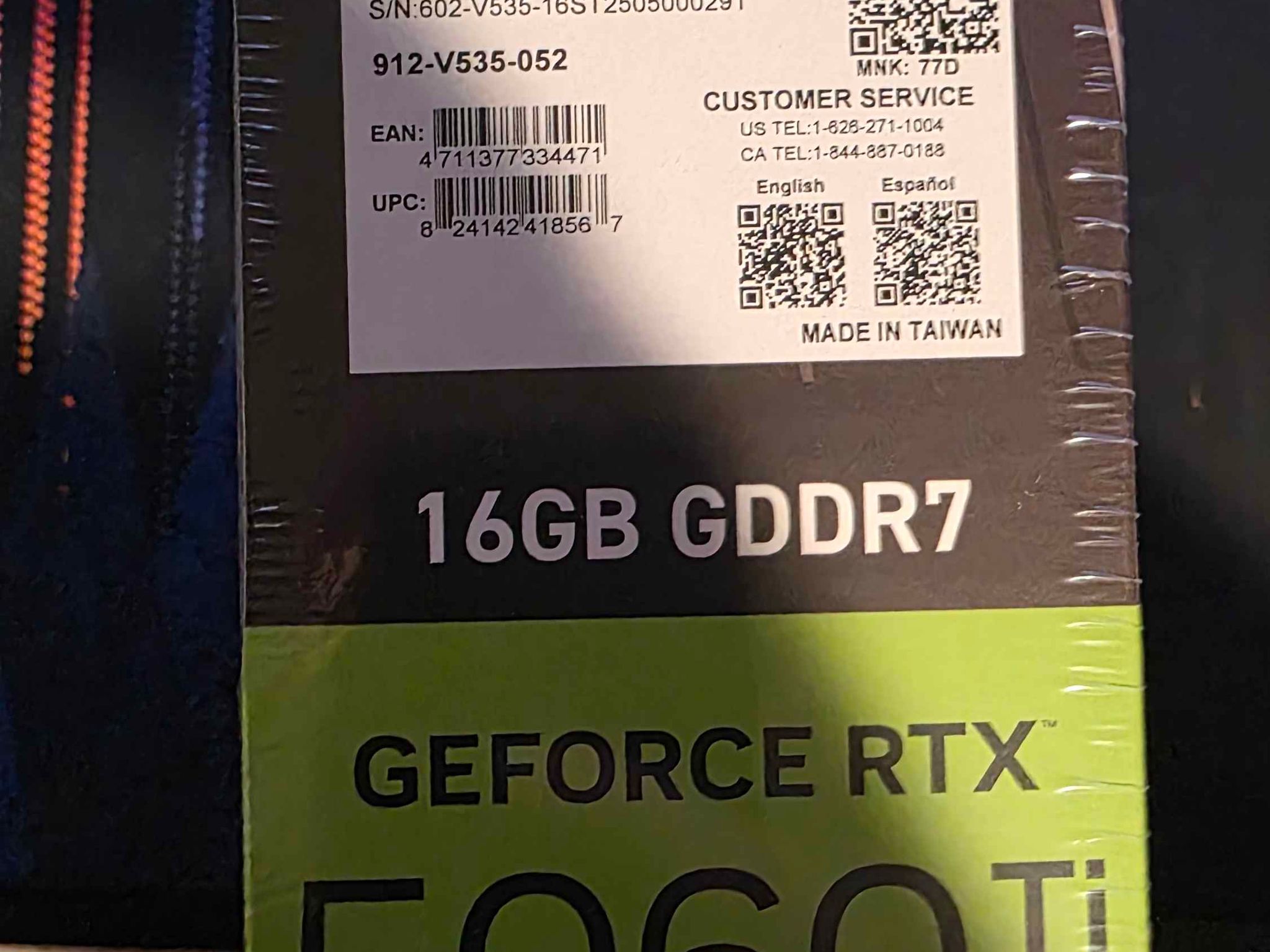 MSI VENTUS 2X OC BLACK GeForce RTX 5060 Ti 16GB