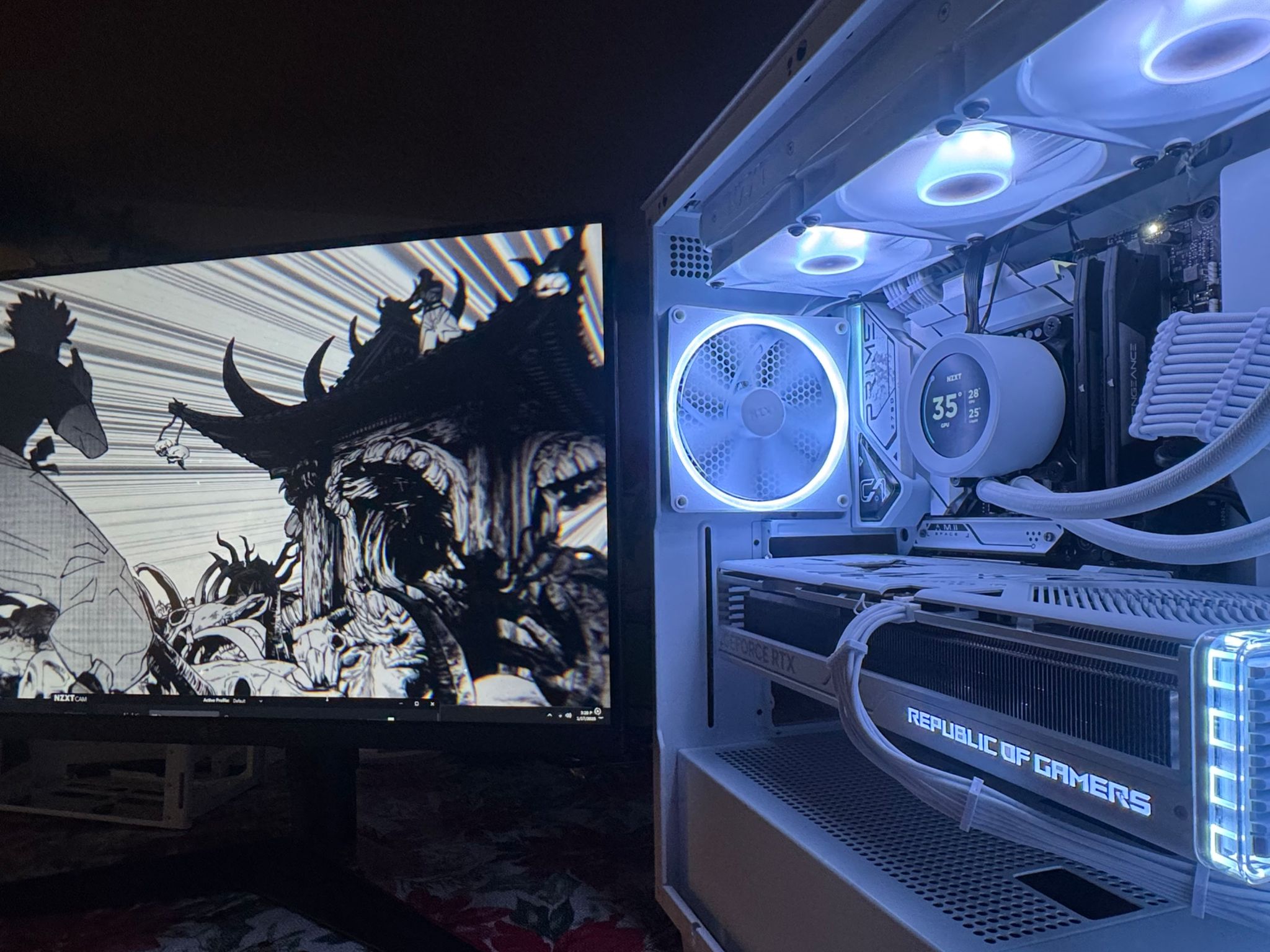 4090 ROG STRIX WHITE *(SOLD)* NO GPU*❄️ ALL WHITE CUSTOM BUILD❄️
