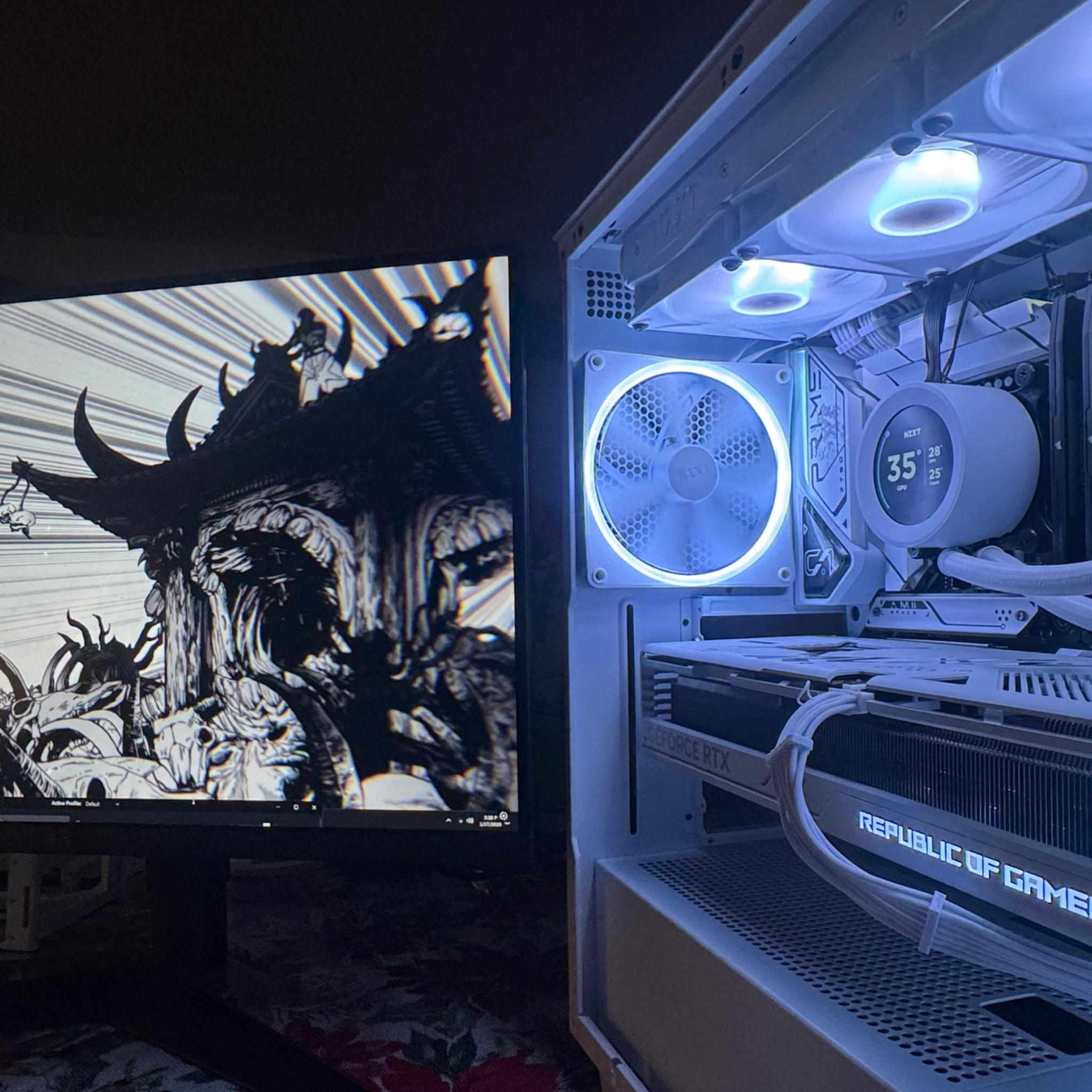 4090 ROG STRIX WHITE *(SOLD)* NO GPU*❄️ ALL WHITE CUSTOM BUILD❄️