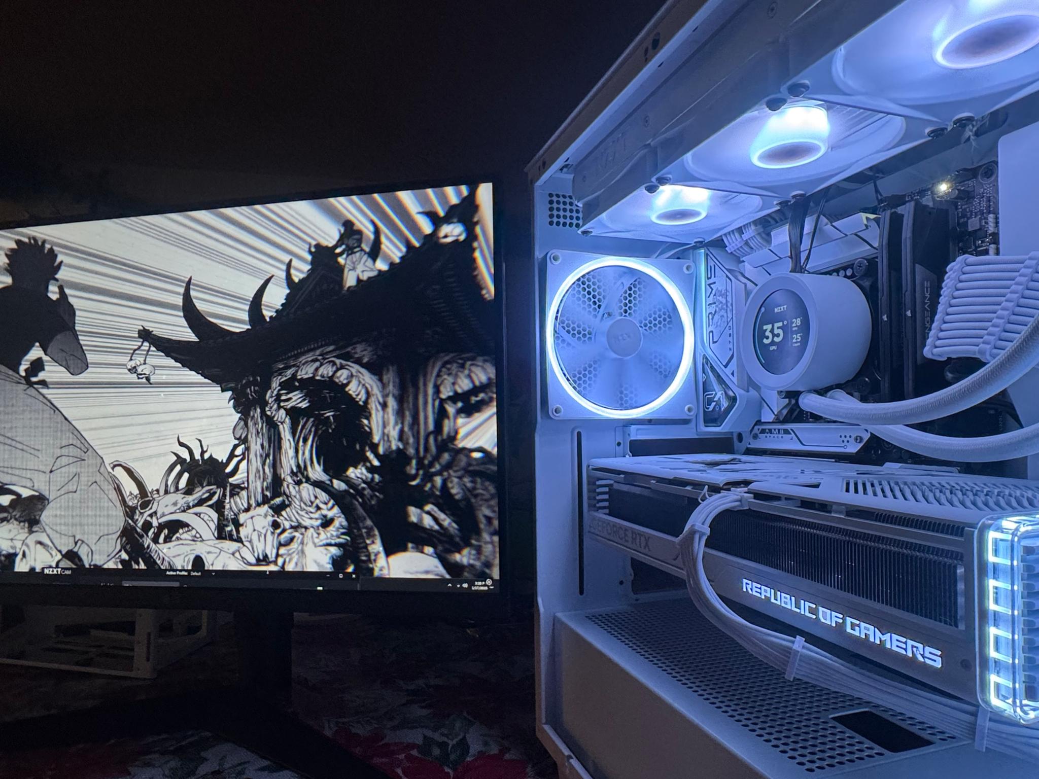 4090 ROG STRIX WHITE *(SOLD)* NO GPU*❄️ ALL WHITE CUSTOM BUILD❄️