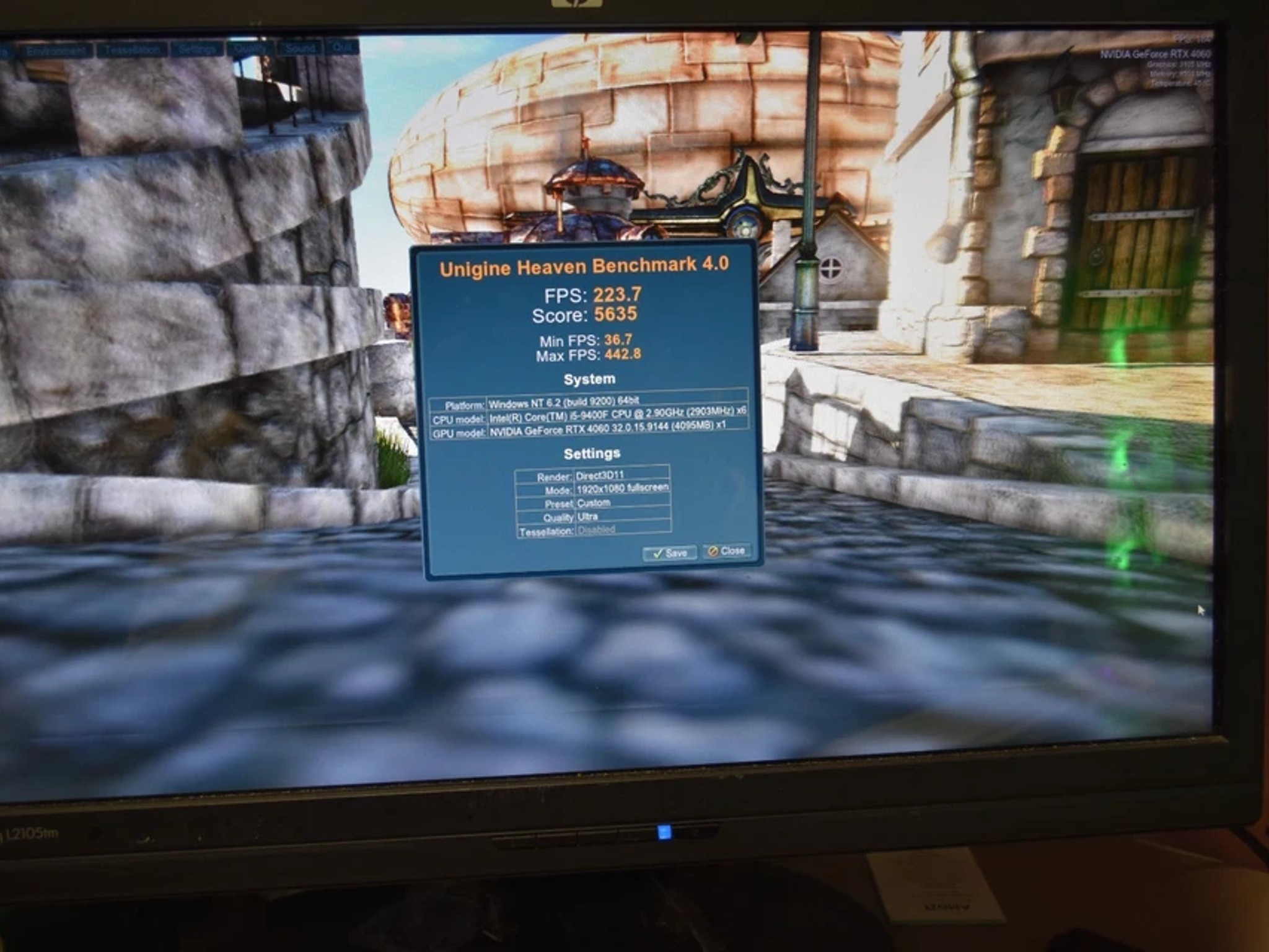 GAMING PC Intel I 5 9400 9th GEN RAM 16 GB GPU RTX 4060 8 GB NVME 1TB ALL RGB