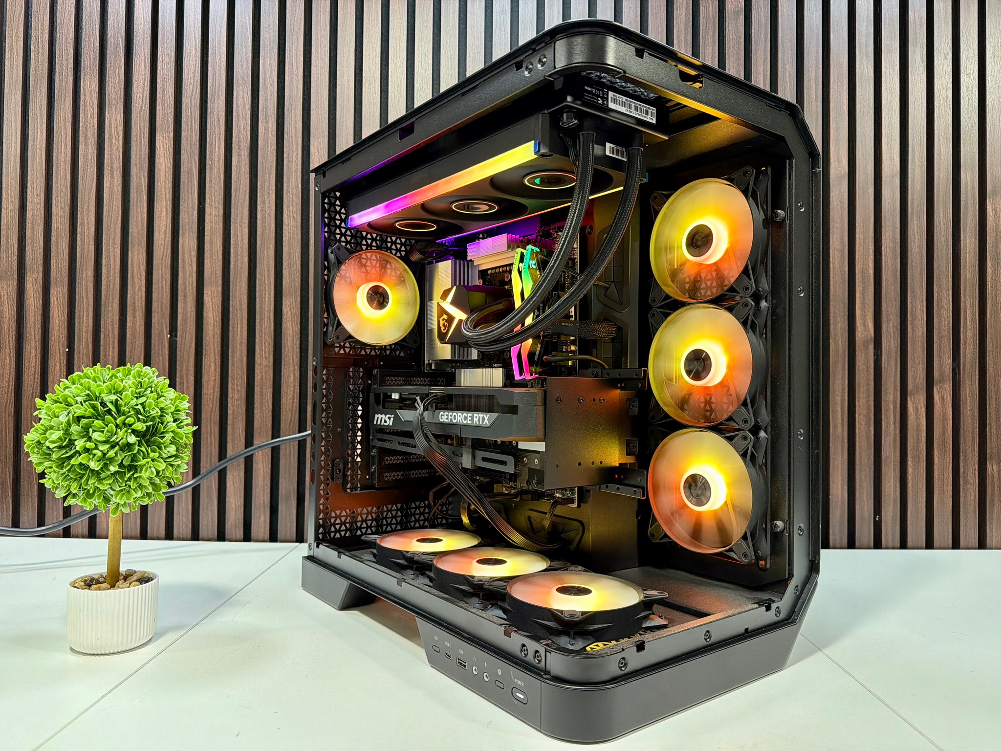 MSI Vision ZS 9NVV-1275US RTX 5080 | Ryzen 9800X3D | 64GB DDR5 | 2TB M.2 | 850 Watt Gold PSU | AIO