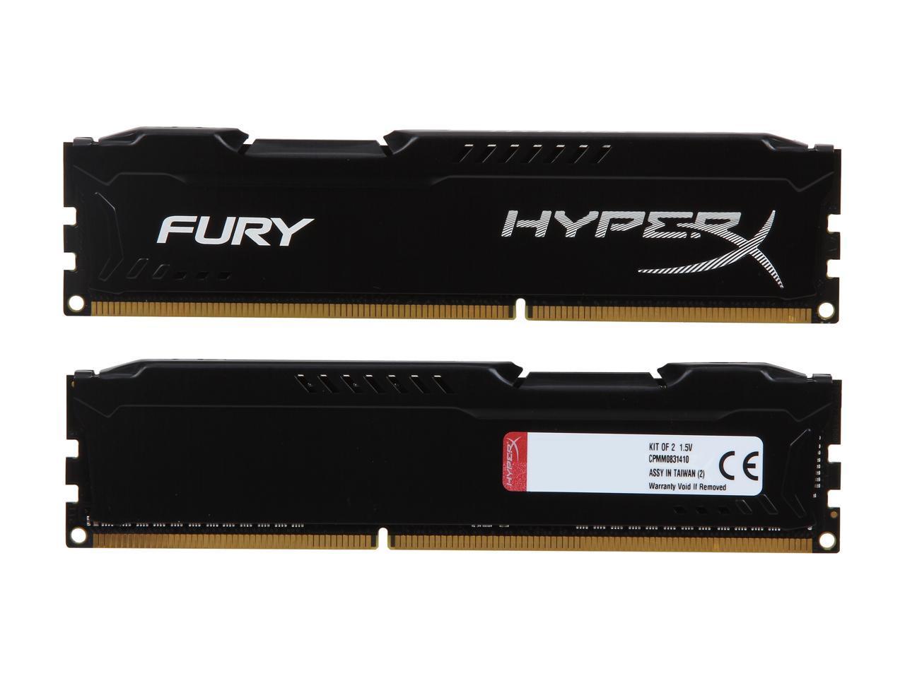 Kingston HyperX FURY Black Series 8GB 1333MHz DDR3 CL9 DIMM (Kit of 2x 4GB) memory