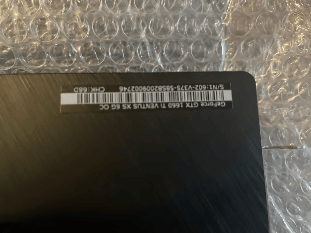 MSI GTX 1660Ti Ventus XS 