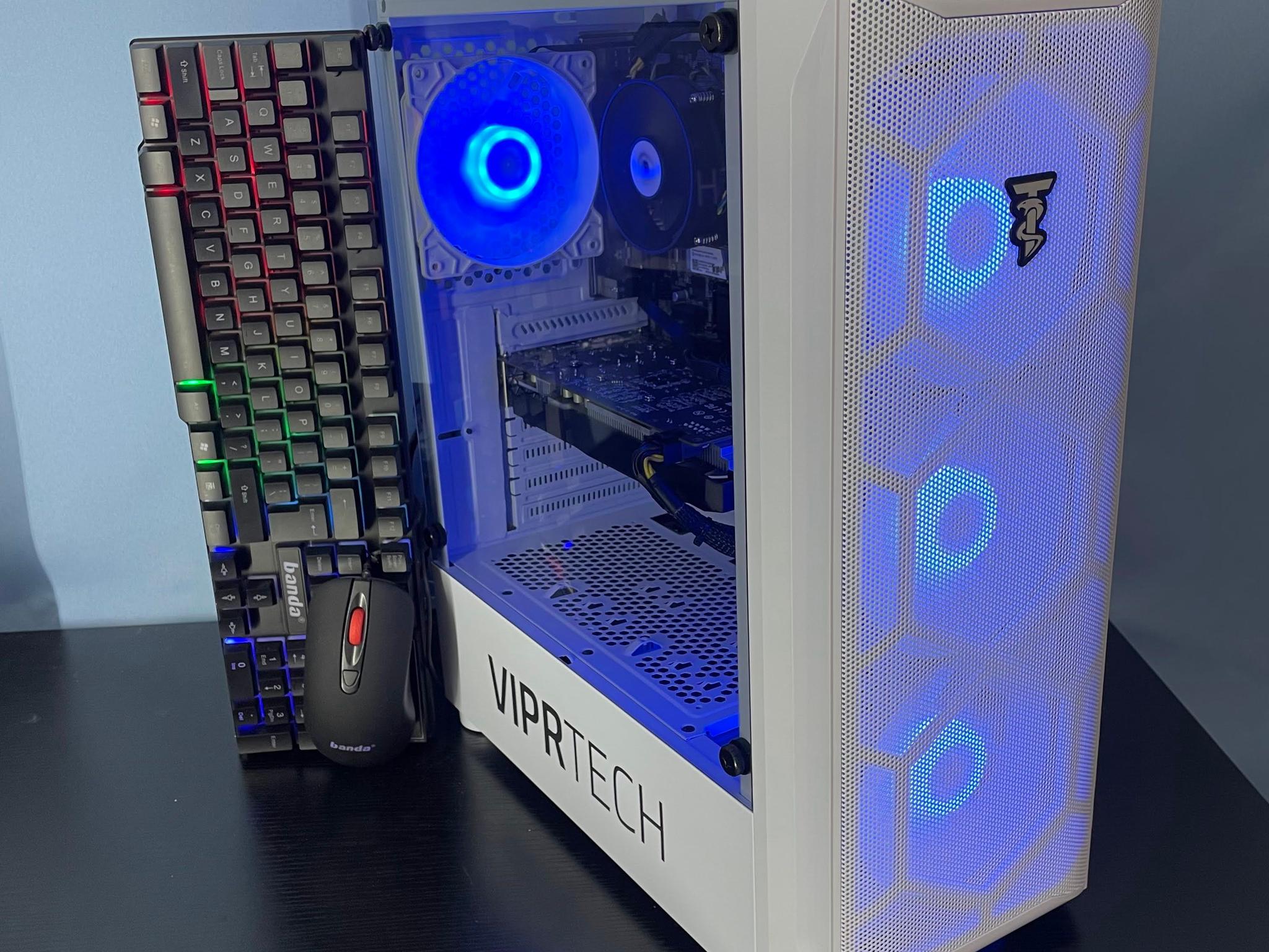 Intel i7 White Gaming PC | GTX1660Ti / 16GB / 1TB  SSD, Win 11 Pro + Wi-Fi