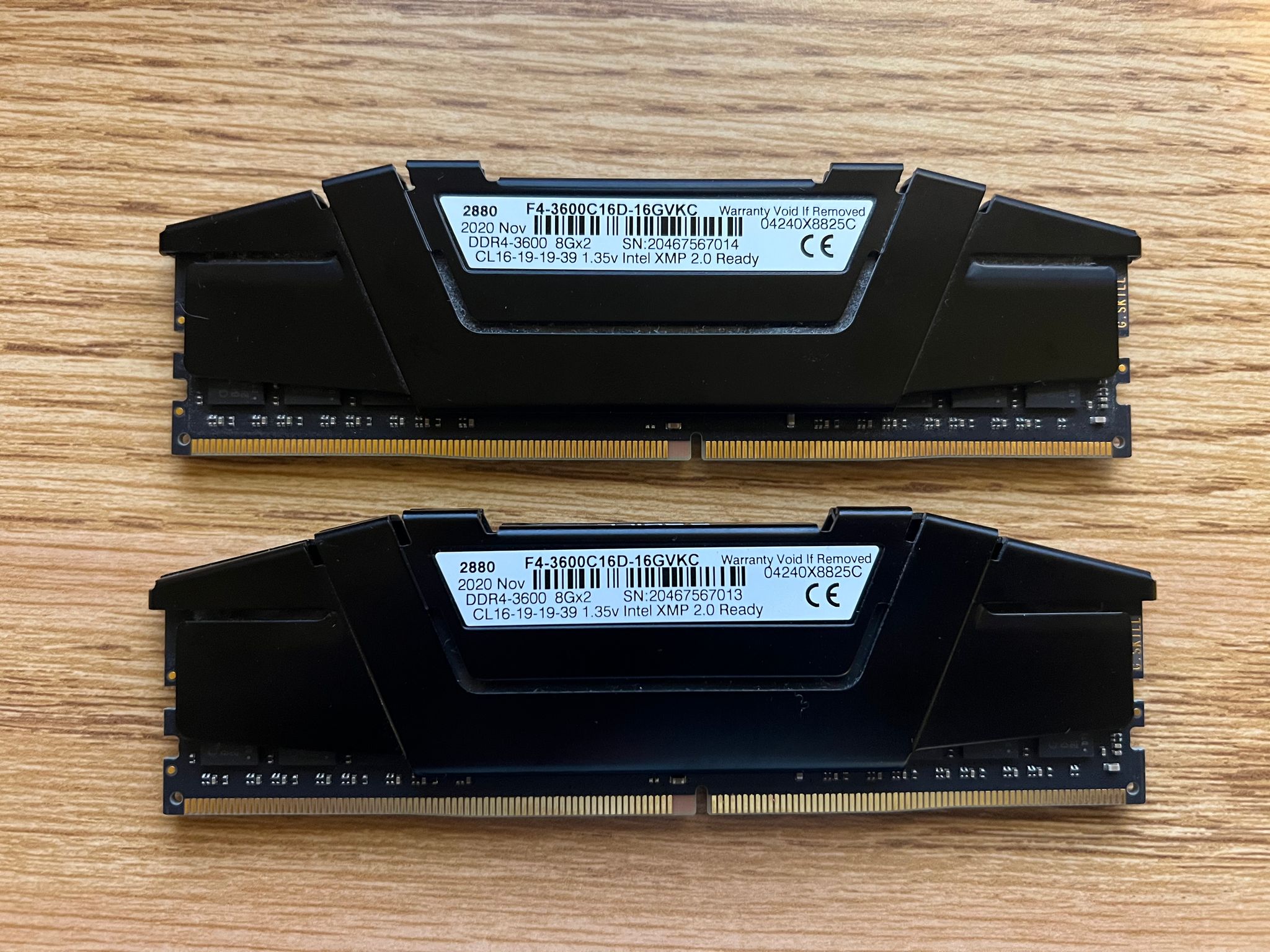 16GB (2x8GB) DDR4-3600MHz CL16 G.SKILL RAM Memory