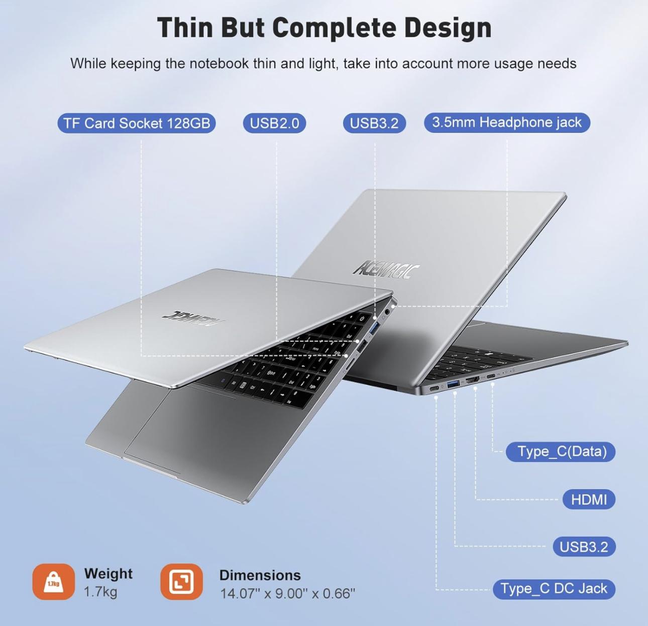 Laptop 15.6 FHD 16GB DDR4 512GB SSD, Intel Quad-Core 12th Alder Lake N95(Up to 3.4GHz)