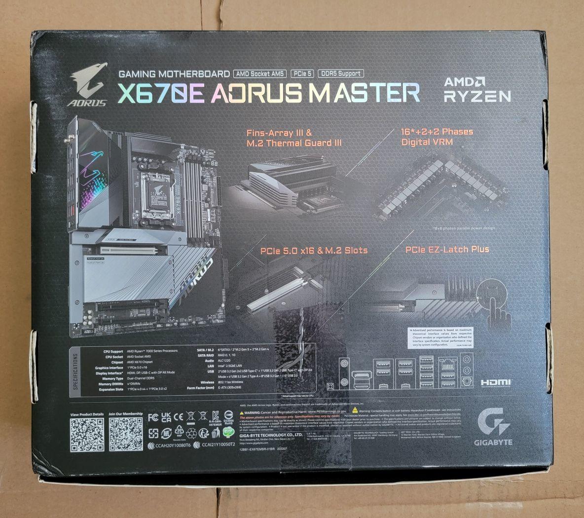 GIGABYTE X670E AORUS Master - Used